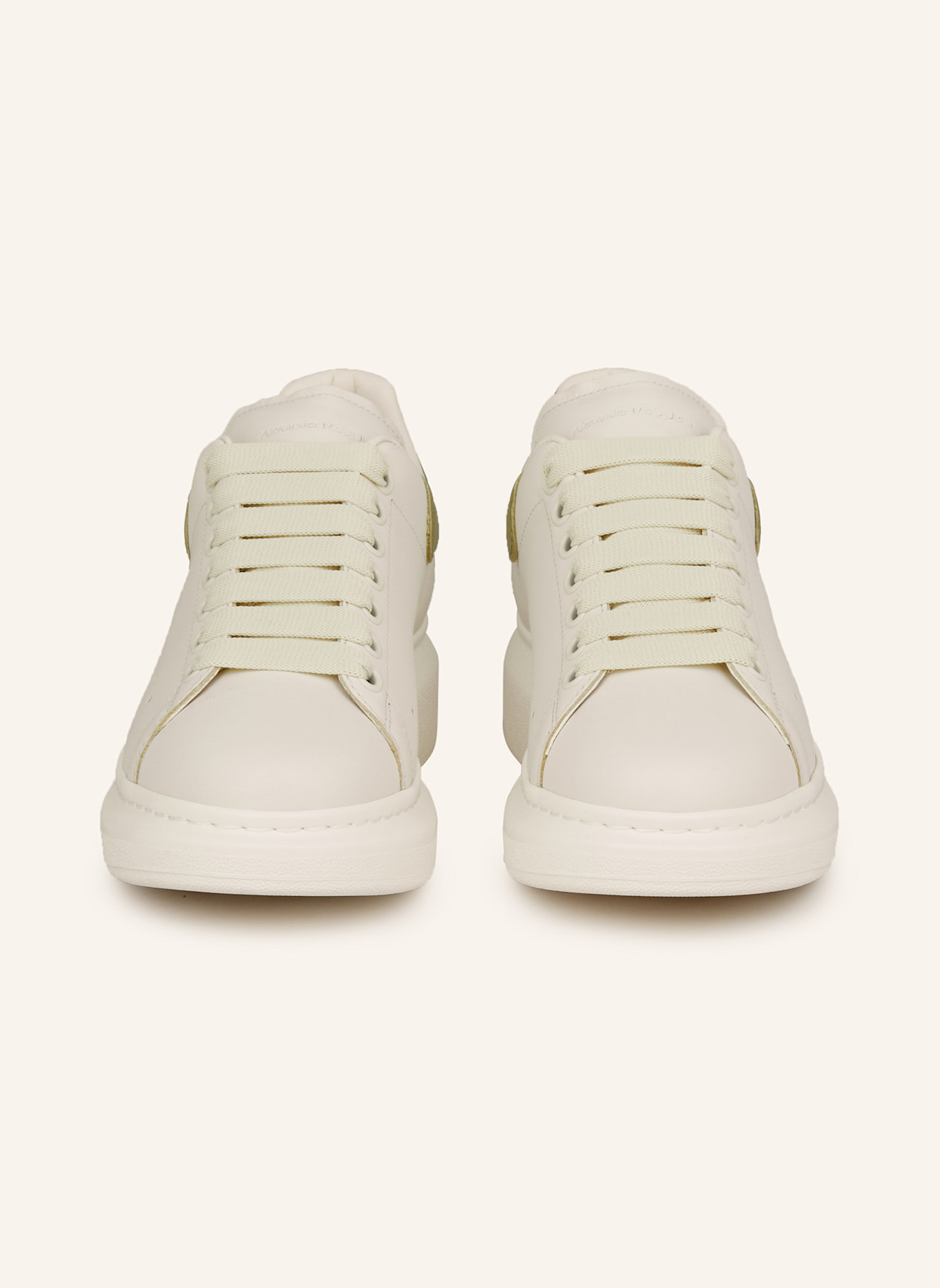 McQUEEN Sneaker: WEISS/ HELLGRÜN