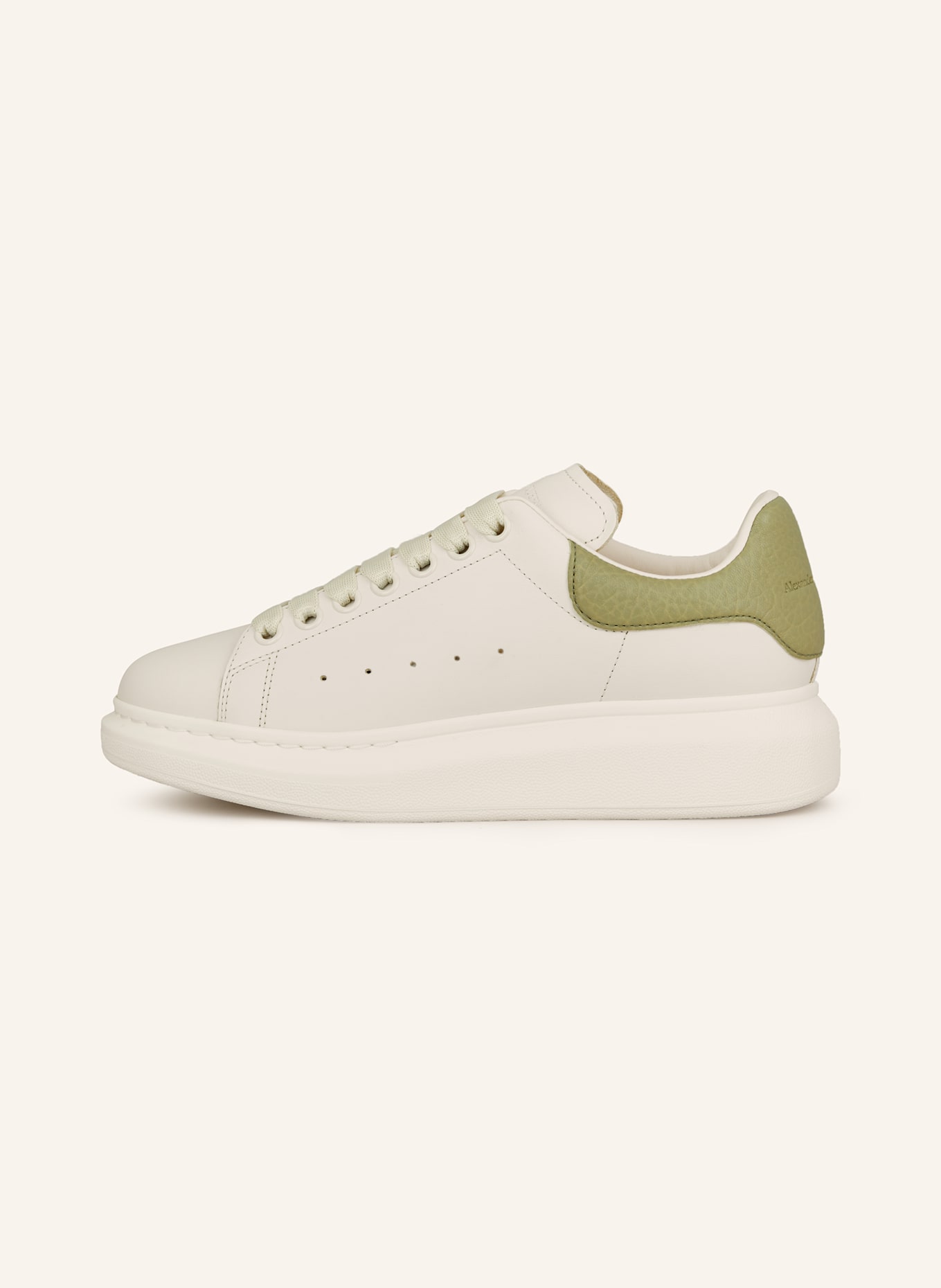 McQUEEN Sneaker: WEISS/ HELLGRÜN