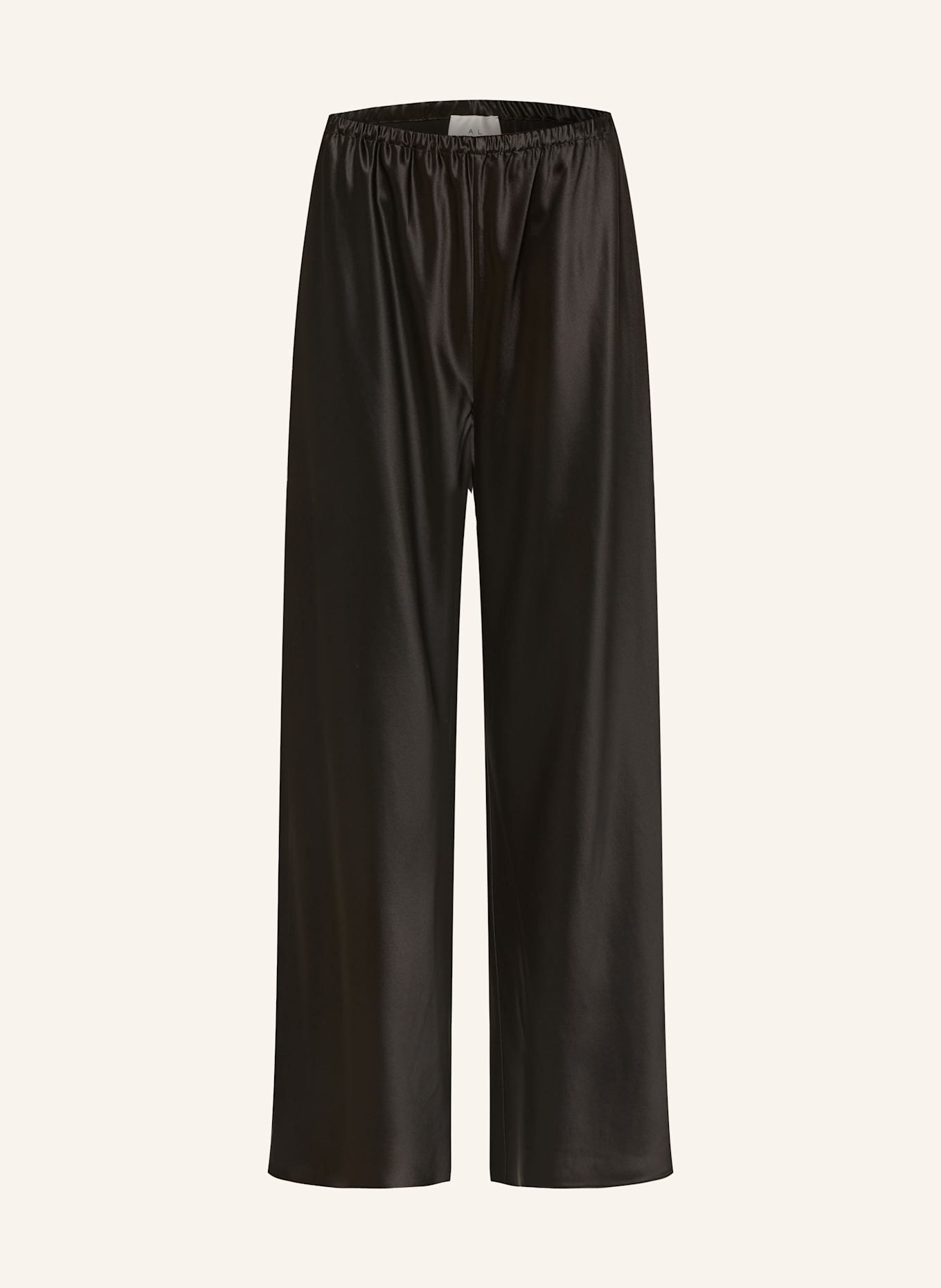 ALMADA LABEL BIAS satin trousers: BLACK