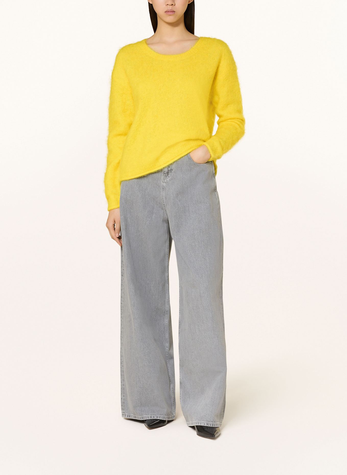 American Vintage Pullover NUNY mit Alpaka: NEONGELB
