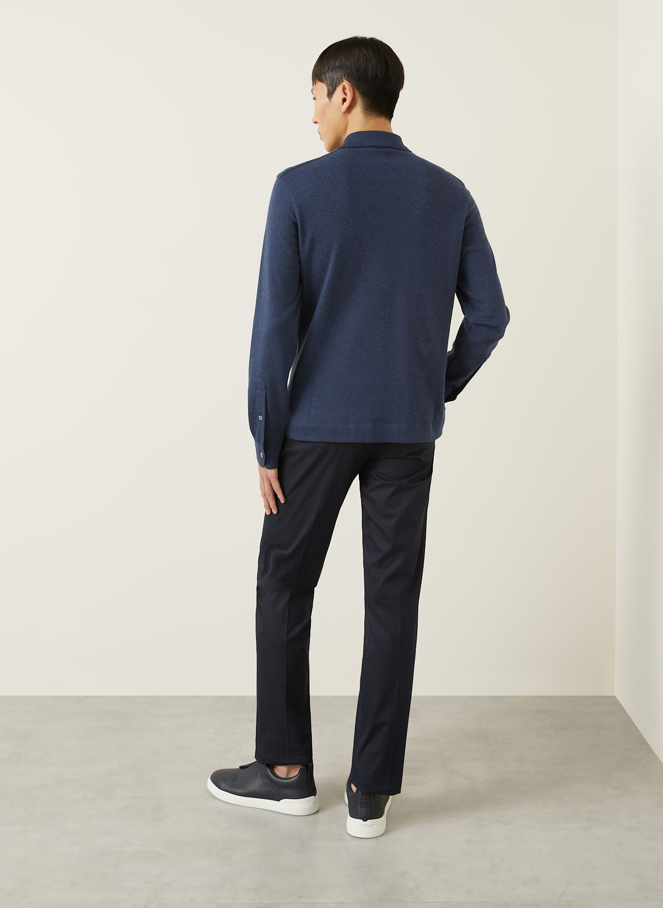 ZEGNA Polo piqué: BLEU FONCÉ