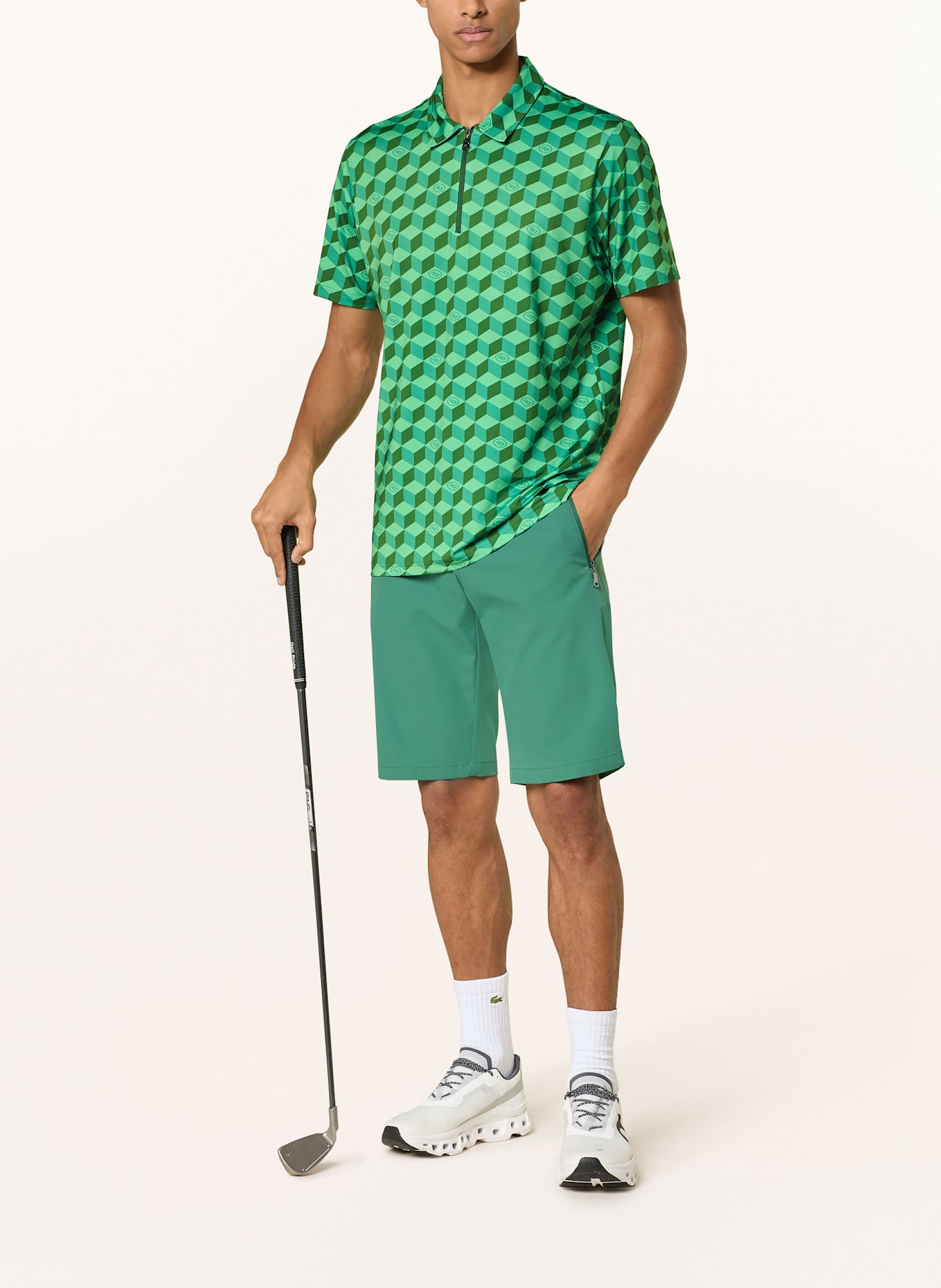 BOGNER Funktions-Poloshirt TAMIRO: GRÜN / HELLGRÜN / DUNKELGRÜN