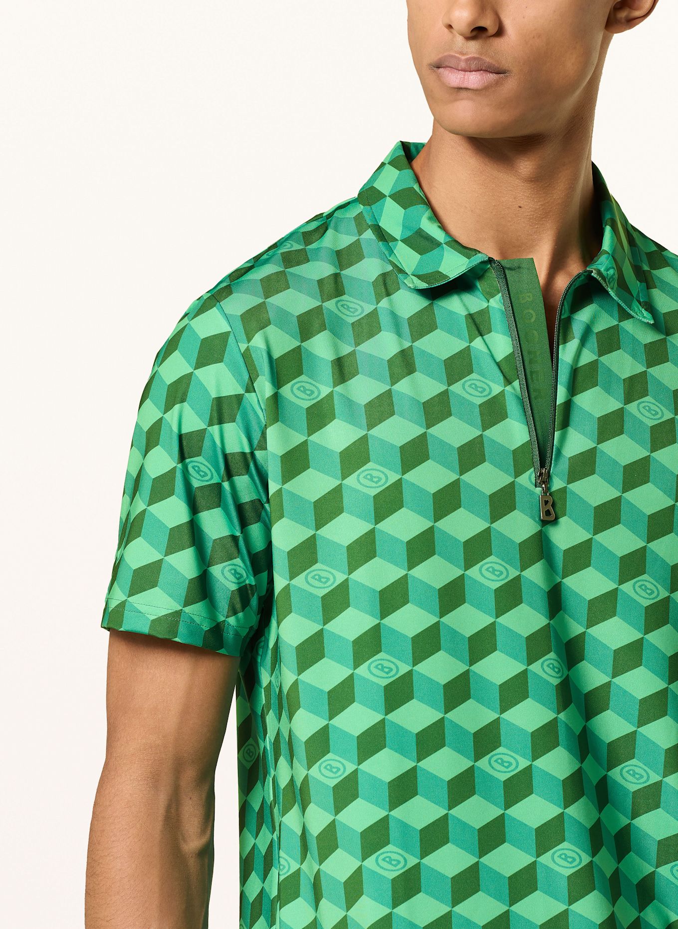 BOGNER Funktions-Poloshirt TAMIRO: GRÜN / HELLGRÜN / DUNKELGRÜN