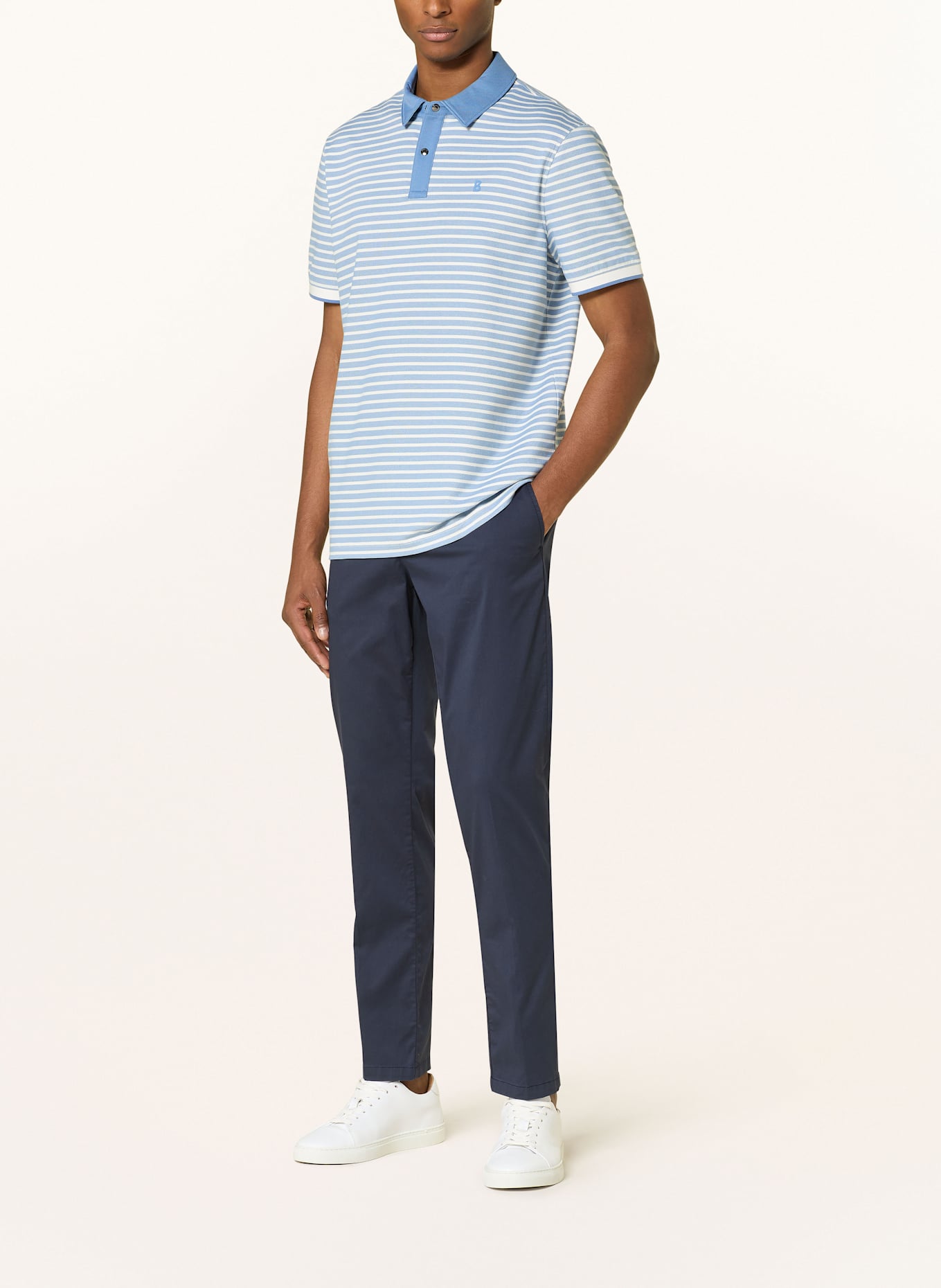 BOGNER Chinosy RILEY slim fit: GRANATOWY