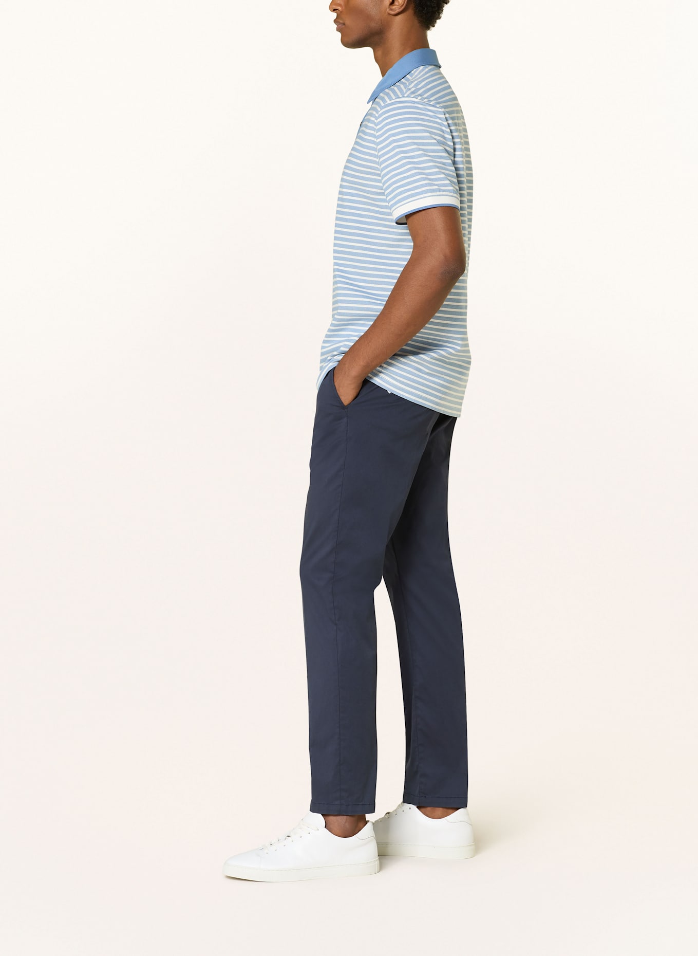 BOGNER Chinosy RILEY slim fit: GRANATOWY