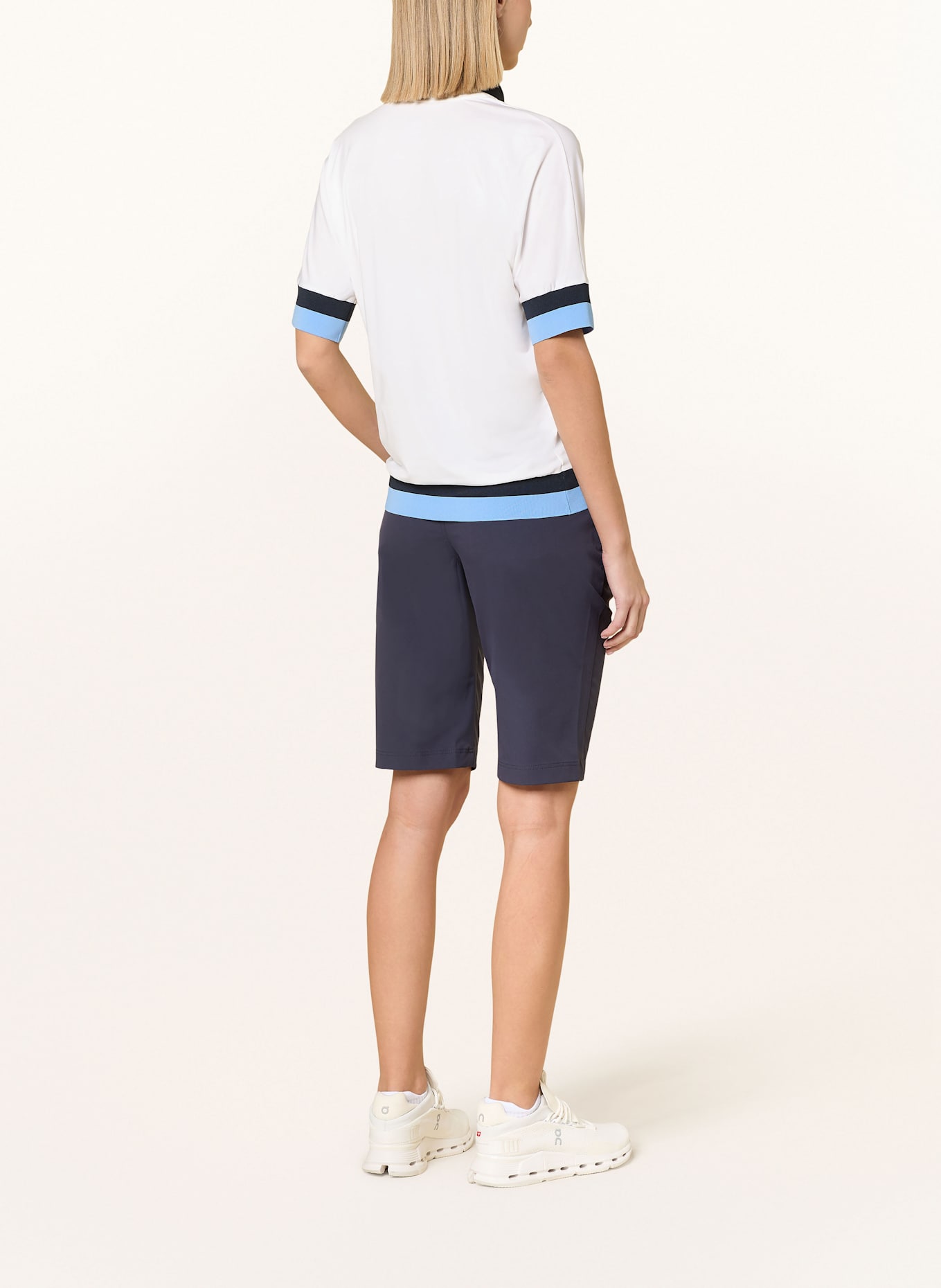 BOGNER Funktions-Poloshirt ANDRINA: WEISS/ DUNKELBLAU/ HELLBLAU