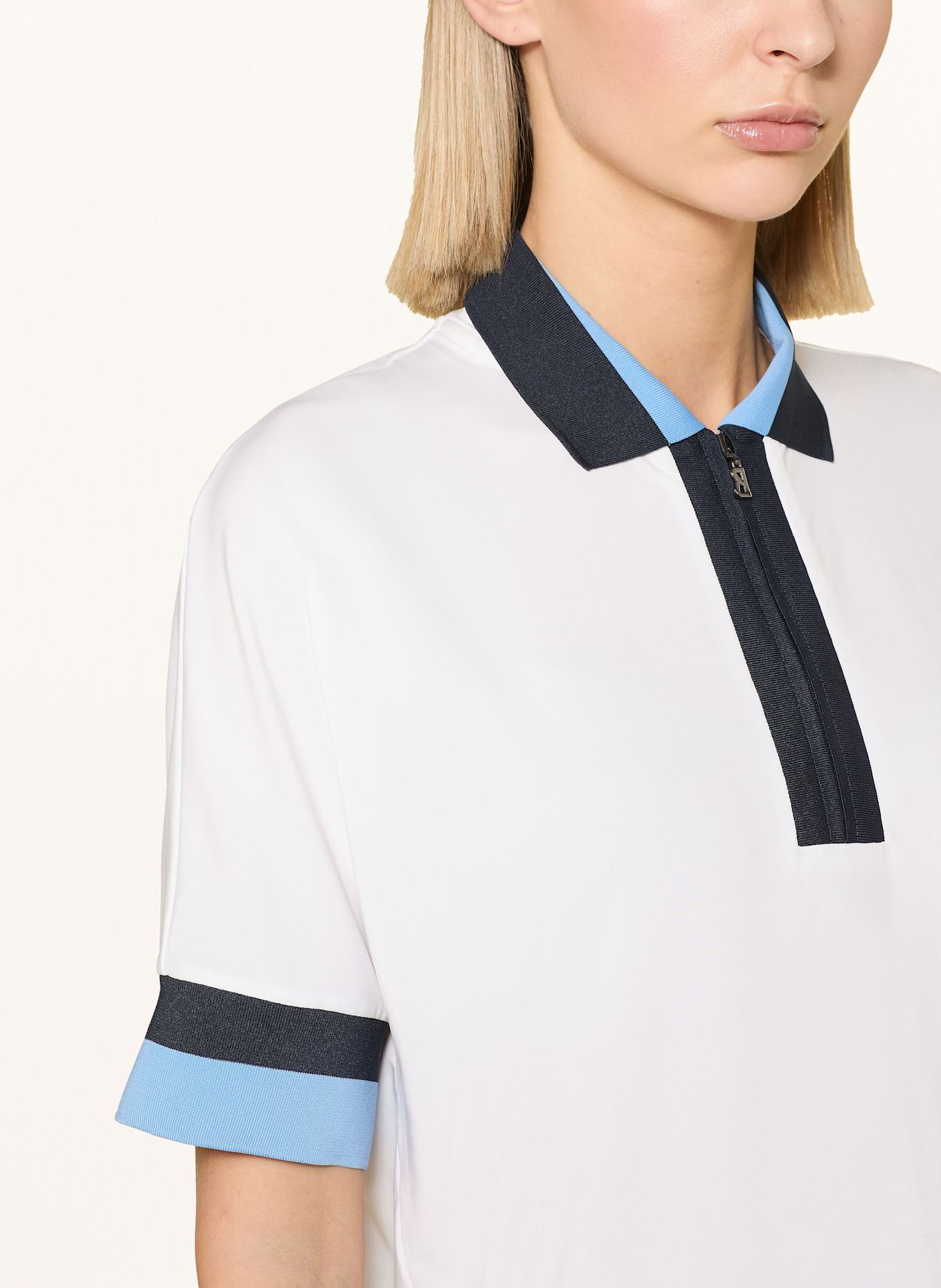 BOGNER Funktions-Poloshirt ANDRINA: WEISS/ DUNKELBLAU/ HELLBLAU