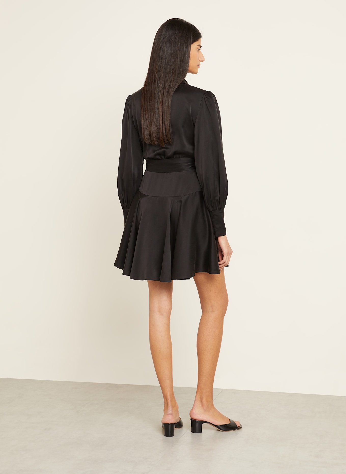 ZIMMERMANN Wickelkleid aus Seide: SCHWARZ