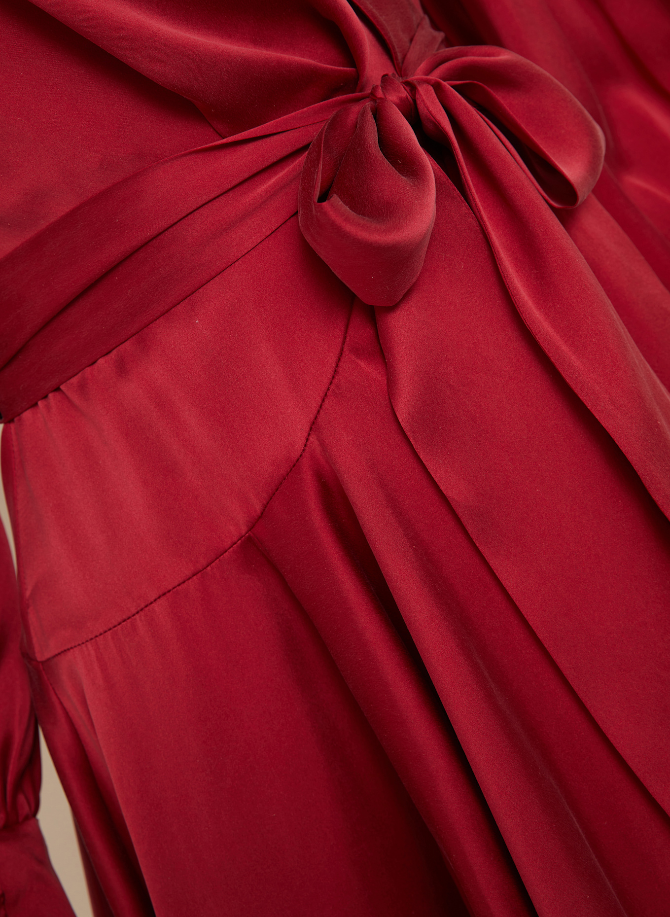 ZIMMERMANN Wickelkleid aus Seide: DUNKELROT