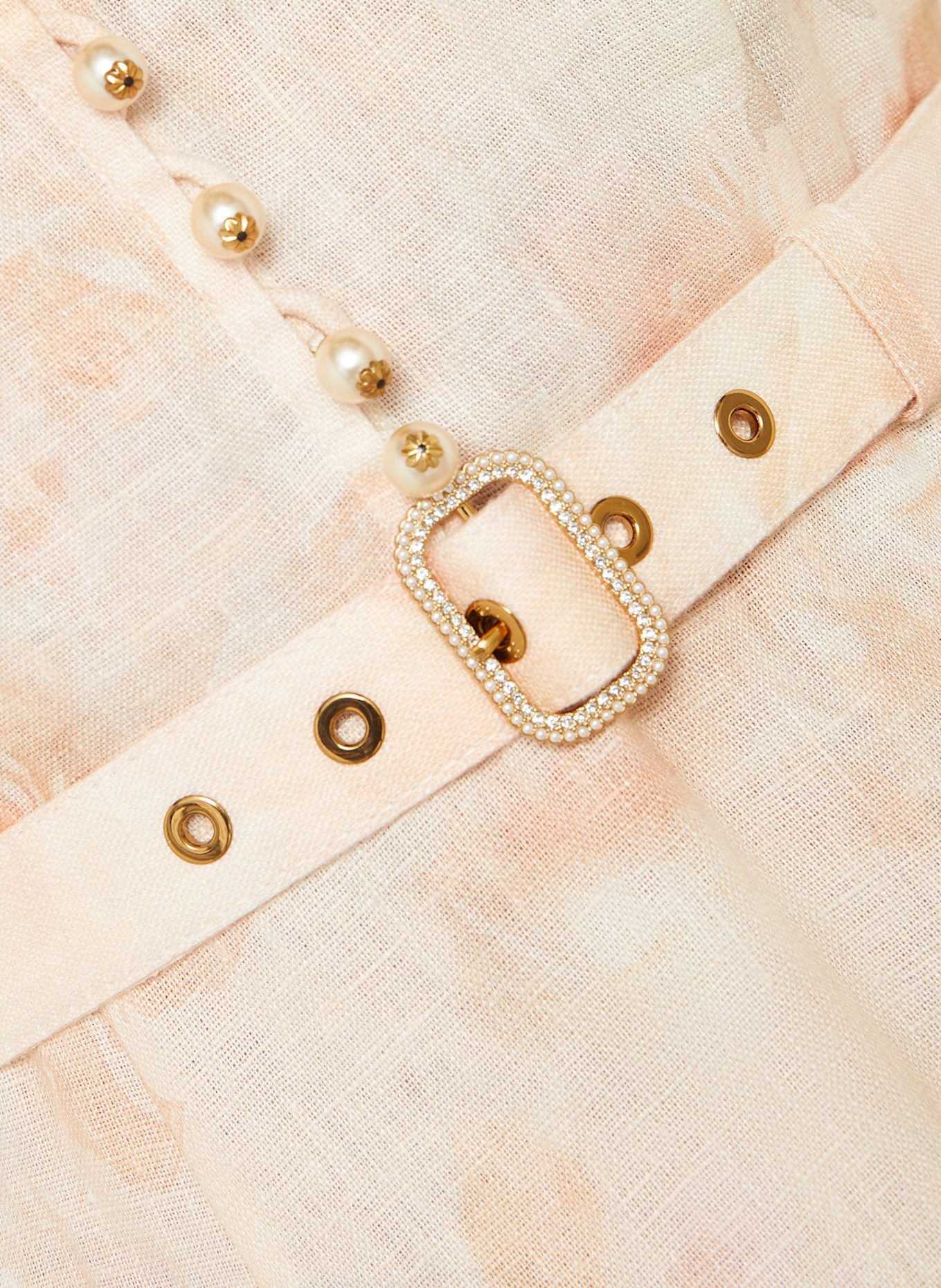 ZIMMERMANN Linen dress CRUSH: LIGHT ORANGE