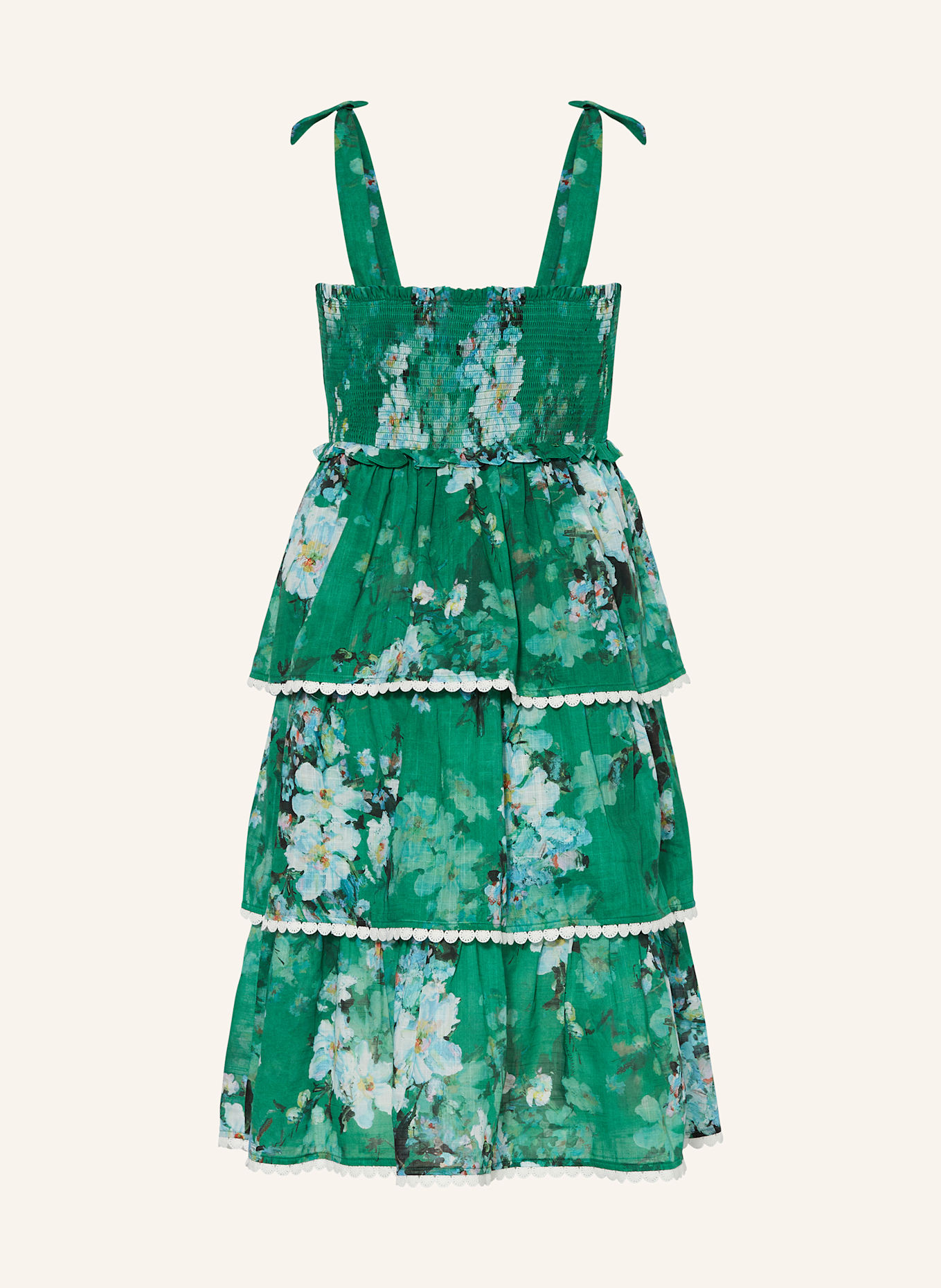 ZIMMERMANN Sukienka EVERLEY: ZIELONY / JASNONIEBIESKI / KREMOWY