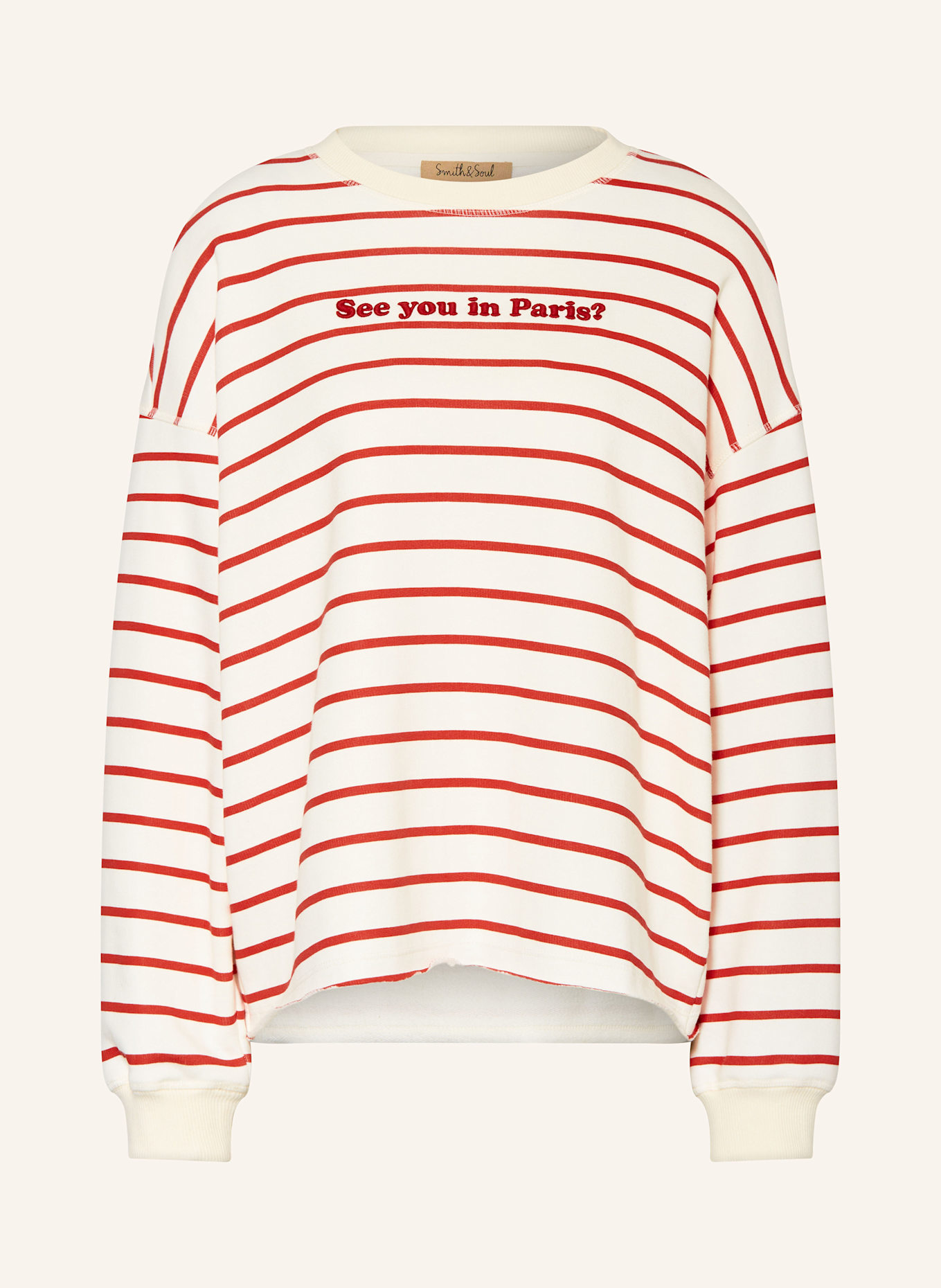 Smith & Soul Sweatshirt: WHITE / RED