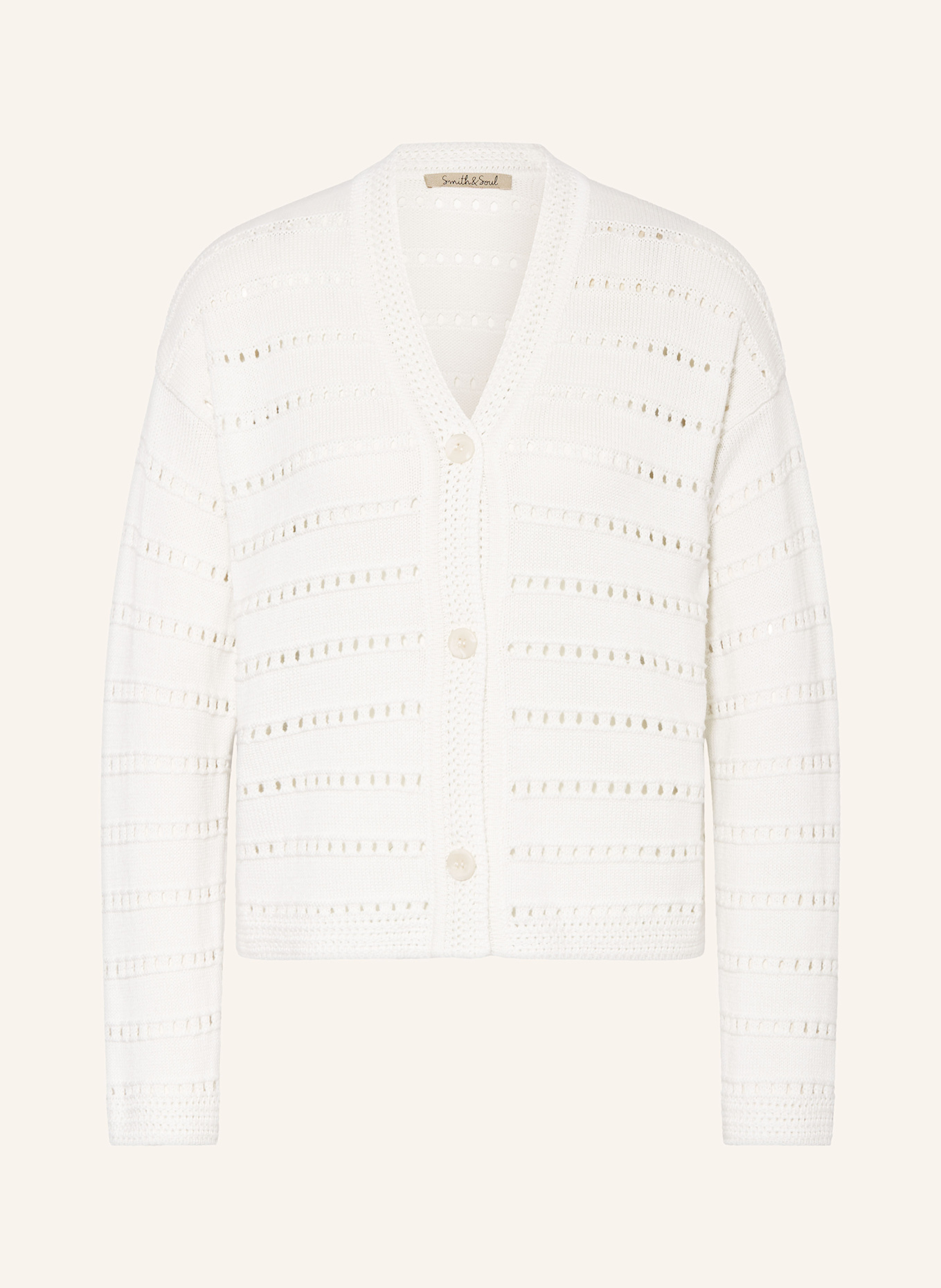 Smith & Soul Strickjacke: WEISS