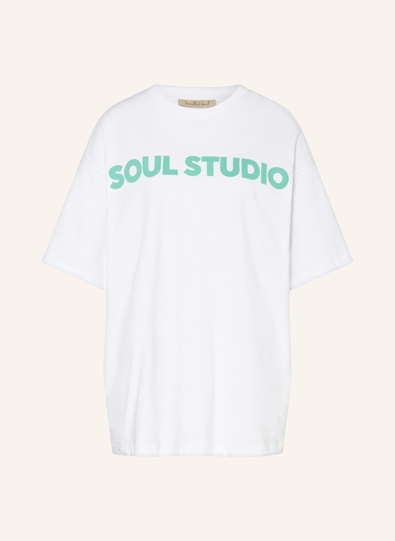 Smith & Soul Oversized tričko: BÍLÁ