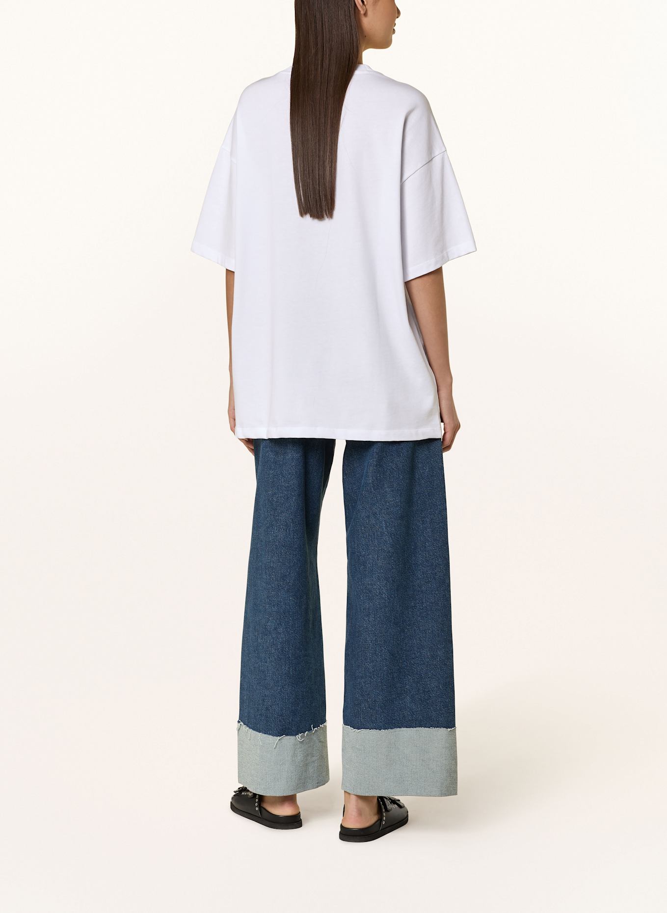 Smith & Soul Oversized tričko: BÍLÁ