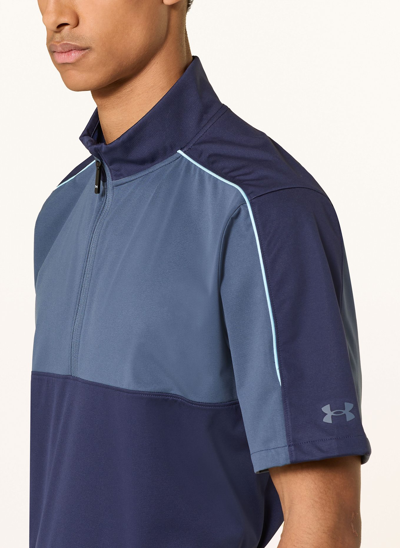 UNDER ARMOUR Funkční tričko UA DRIVE WIND: TMAVĚ MODRÁ / MODRÁ