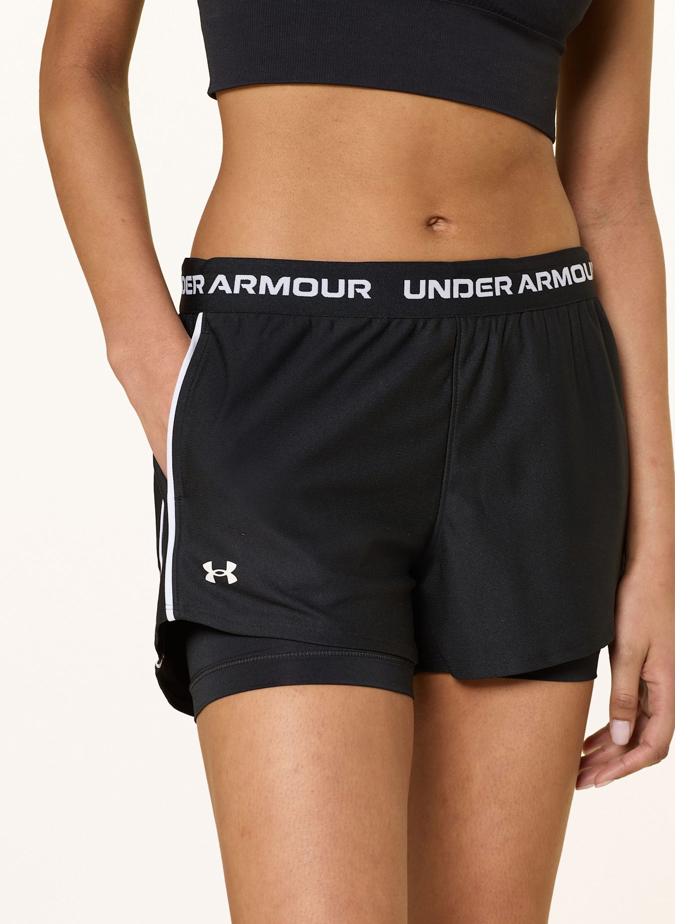UNDER ARMOUR 2-in-1-Trainingsshorts PLAY UP, Farbe: SCHWARZ (Bild 5)