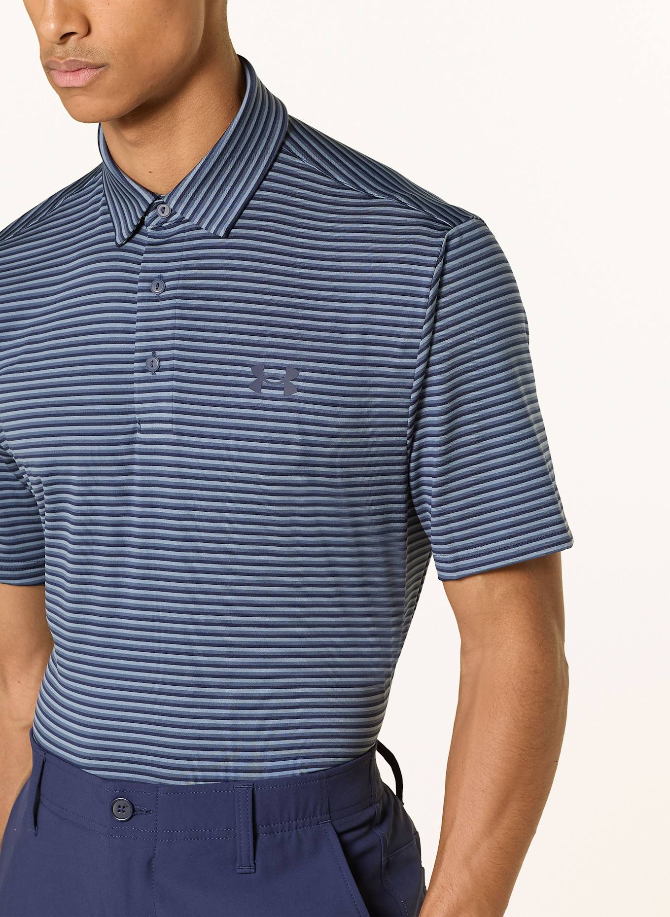UNDER Project armour Functional polo shirt UA PLAYOFF 3.0: DARK BLUE/ BLUE/ BLUE GRAY