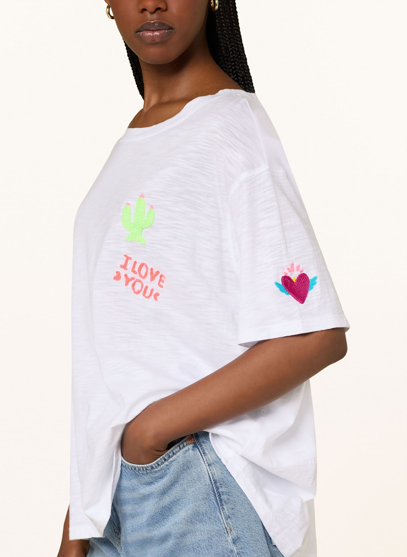 Grace T-shirt: WHITE / BLACK