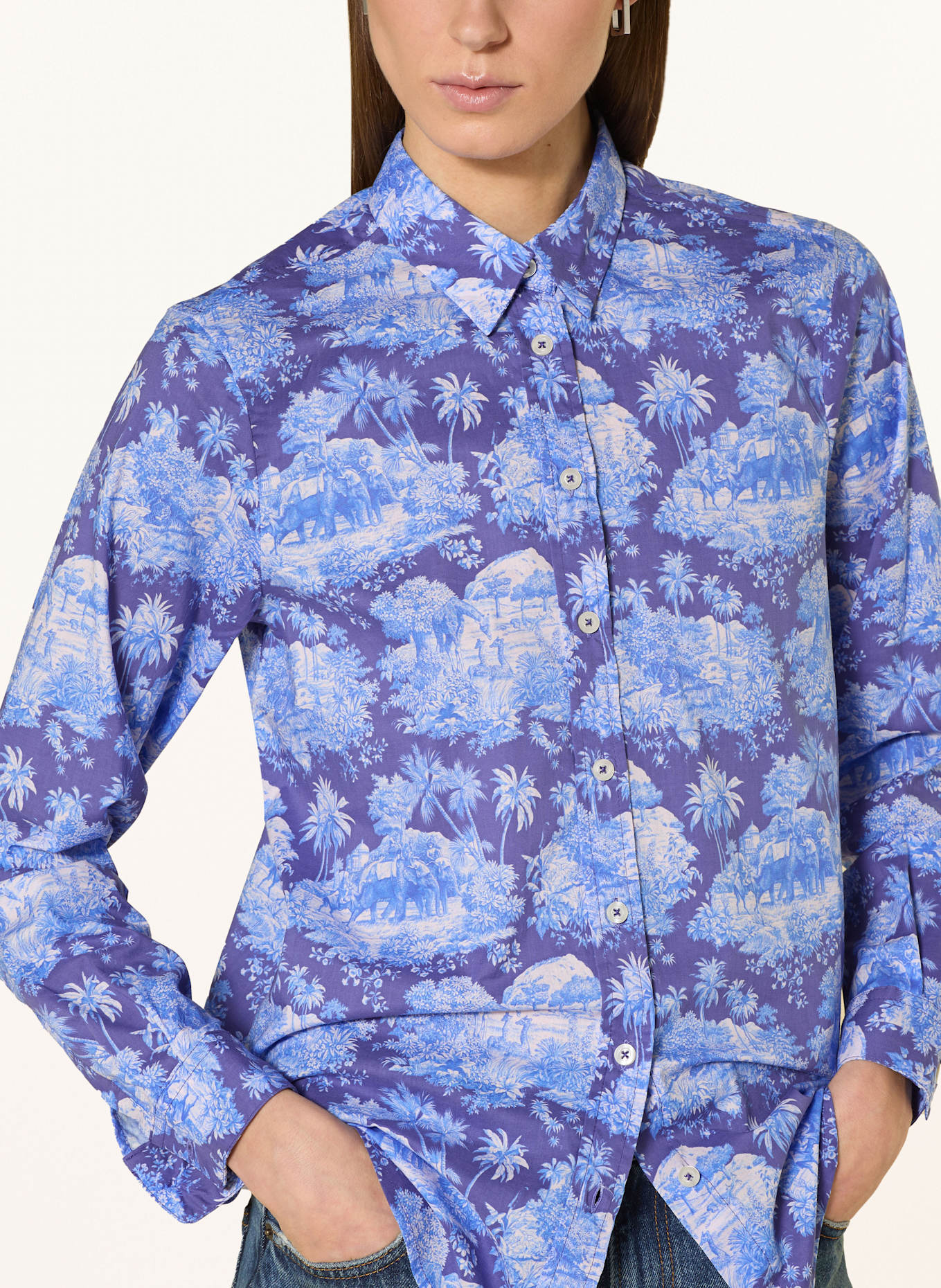 rossana diva Hemdbluse: BLAU / WEISS