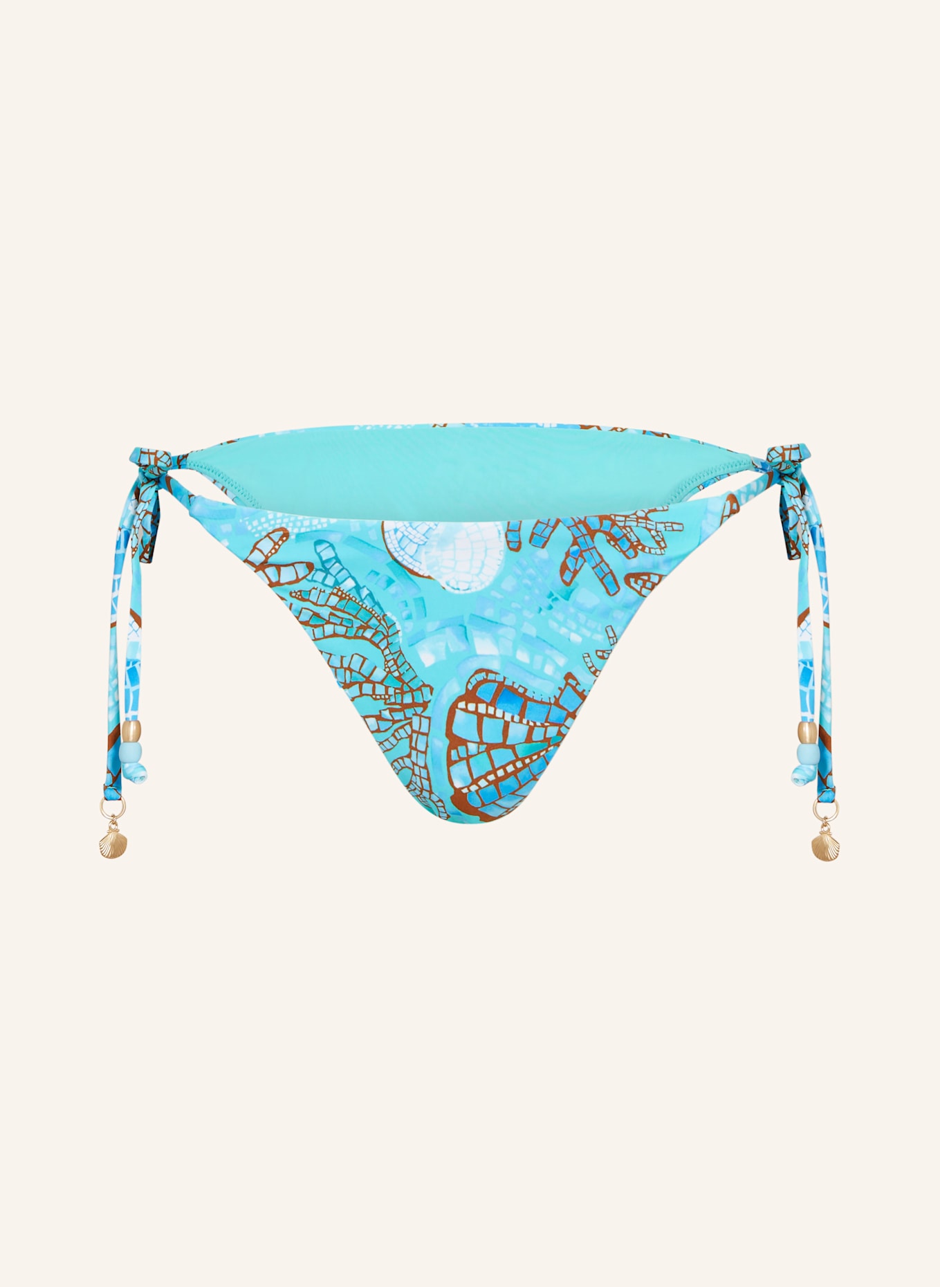 SEAFOLLY Triangel-Bikini-Hose LA MER: TÜRKIS / HELLBLAU / BRAUN