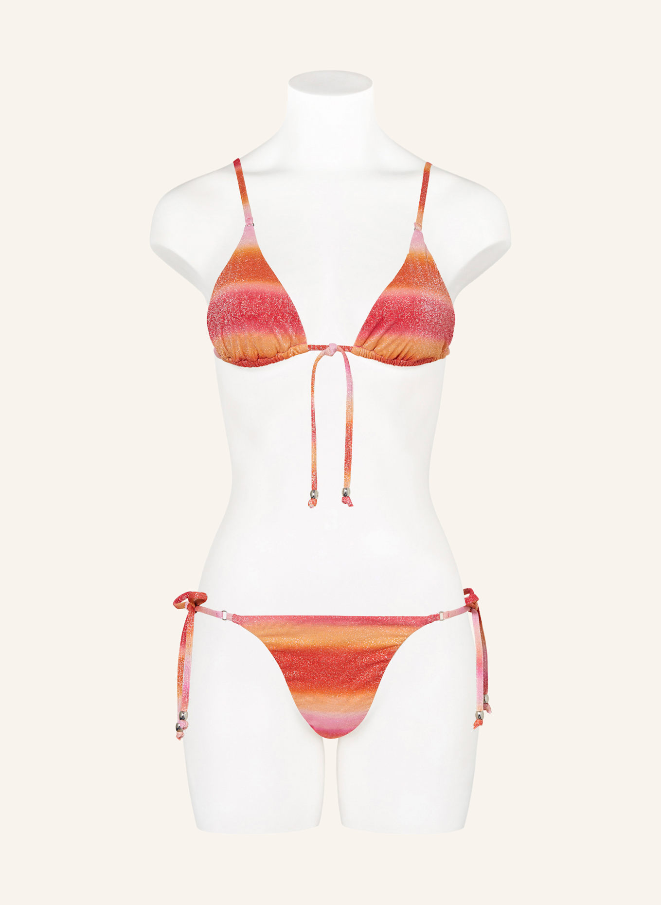 SEAFOLLY Triangel-Bikini-Hose SPECTRUM mit Glitzergarn: PINK / ROSA / ORANGE