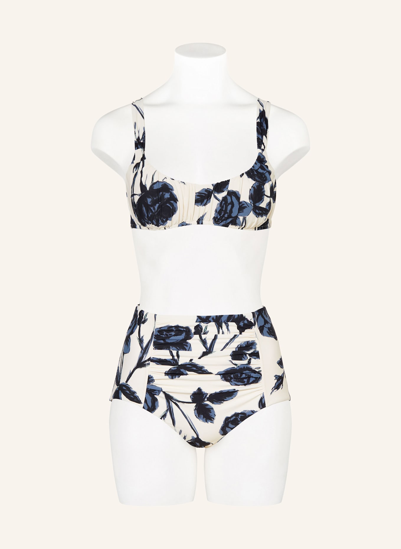 SEAFOLLY Bralette-Bikini-Top ROCOCO: ECRU / BLAU / SCHWARZ