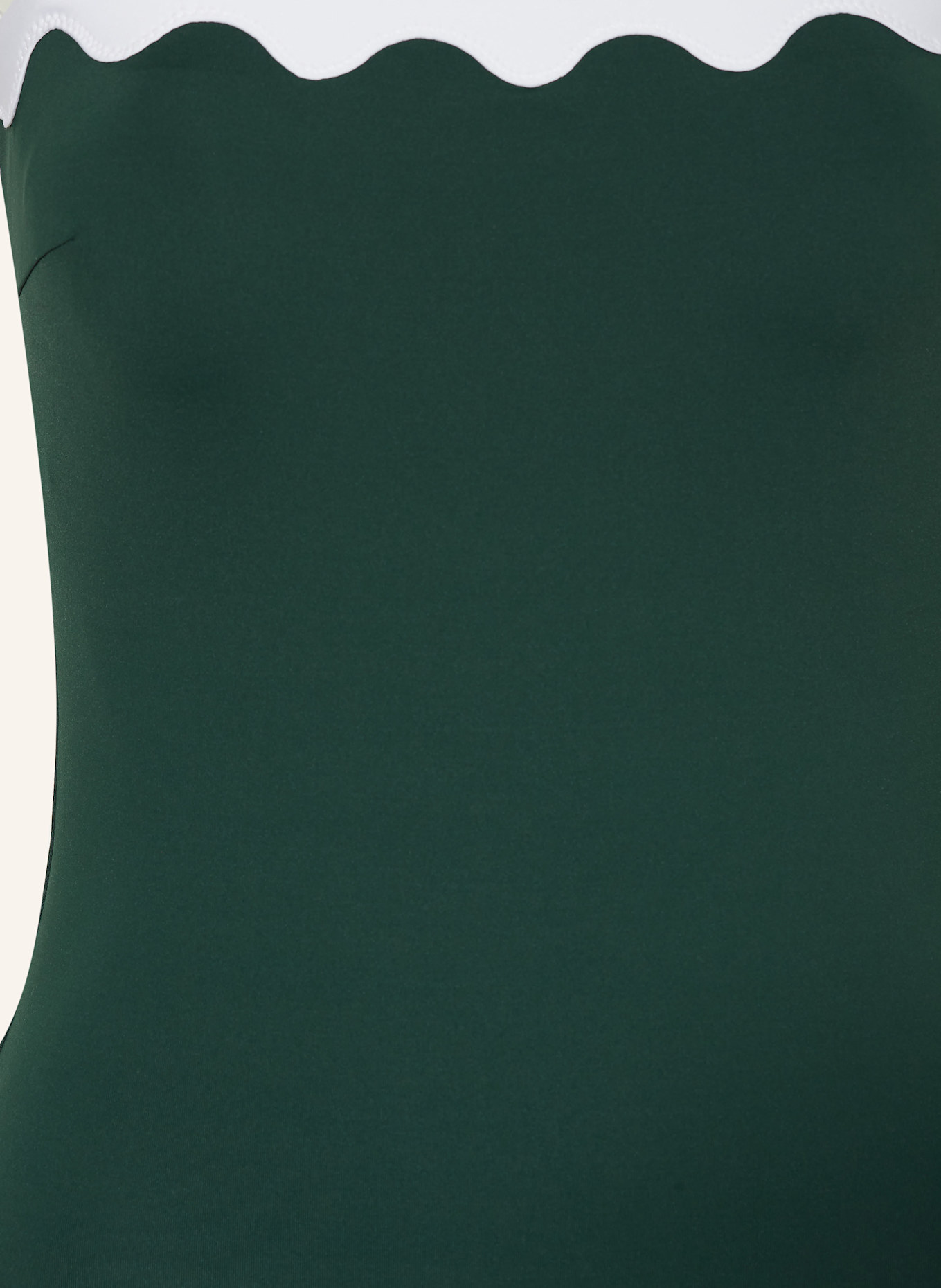 SEAFOLLY Bandeau-Badeanzug GIA: DUNKELGRÜN / WEISS