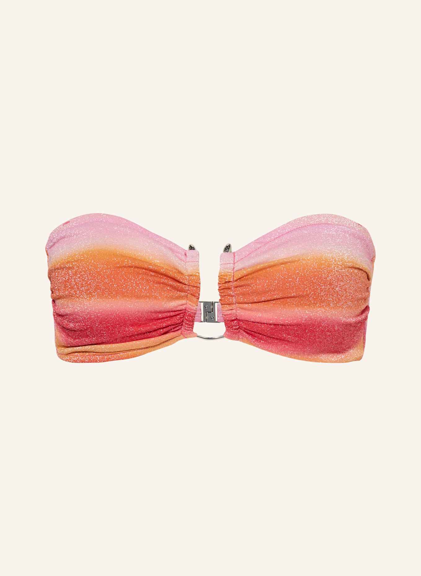 SEAFOLLY Bandeau-Bikini-Top SPECTRUM mit Glitzergarn: PINK/ ROSA/ ORANGE