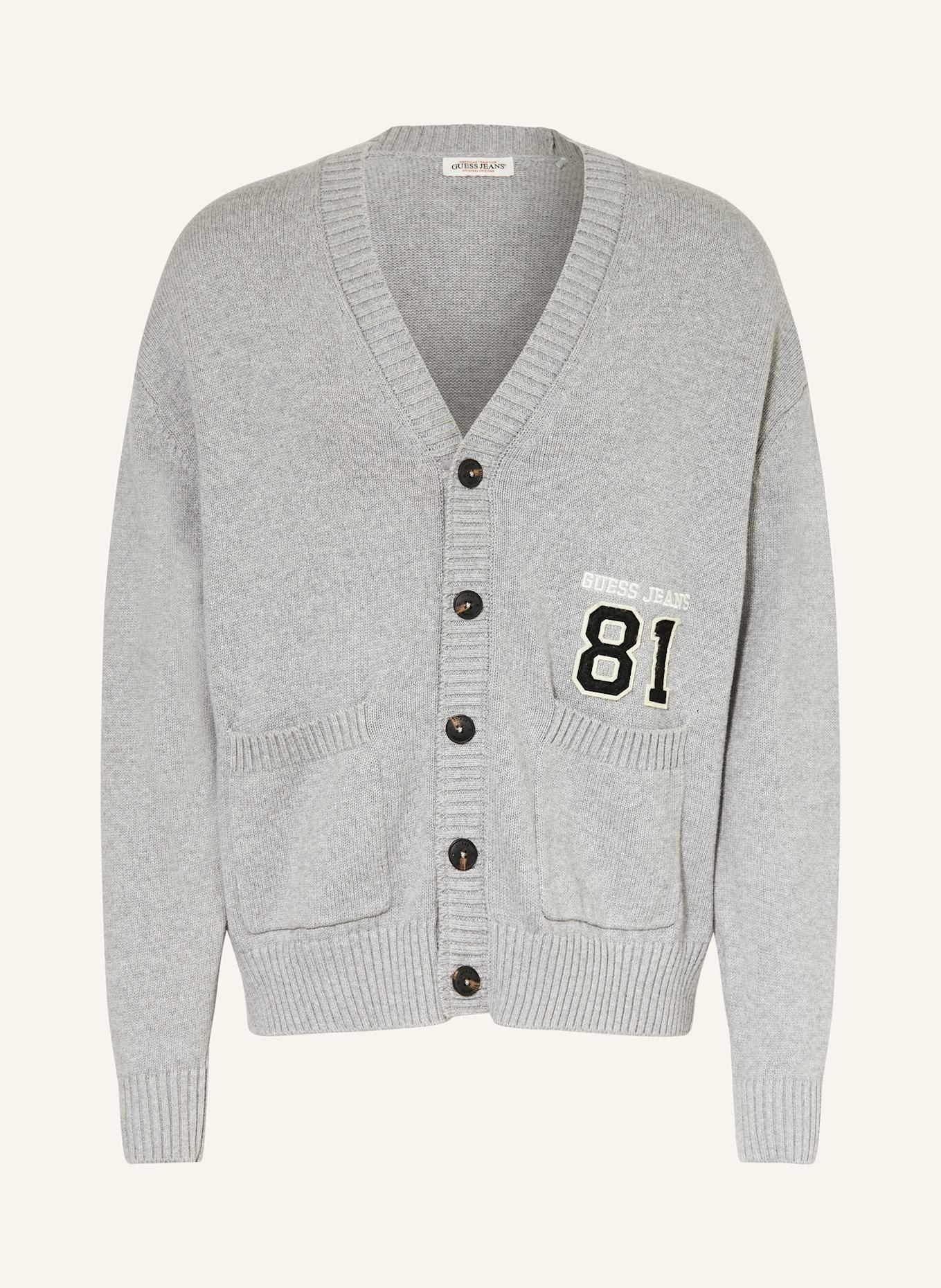 GUESS JEANS Strickjacke: GRAU