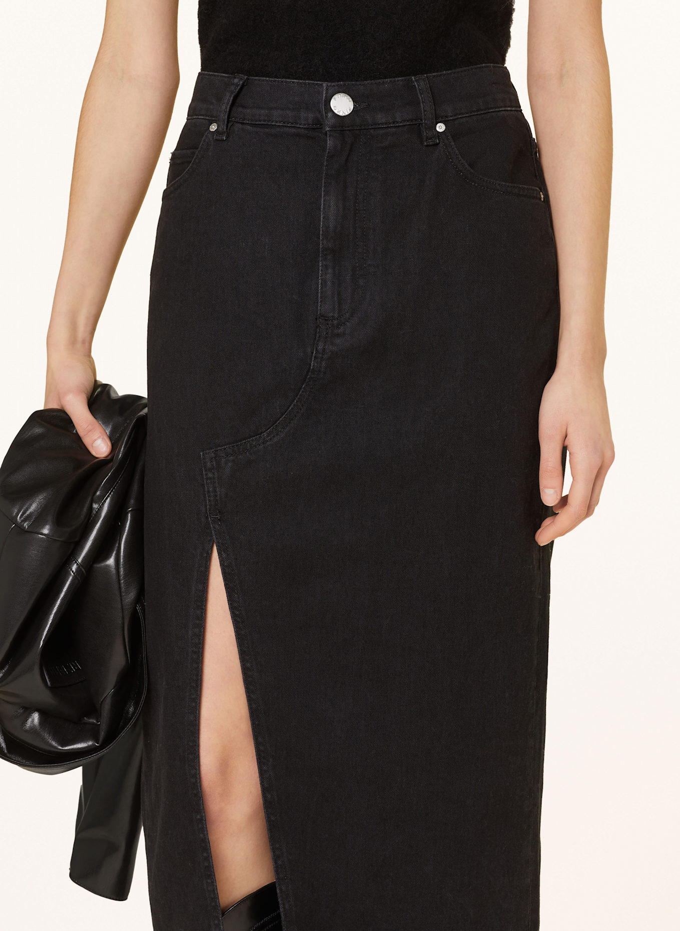スカート PINKO 'Il Cairo' skirt PINKO IL CAIRO denim skirt in black
