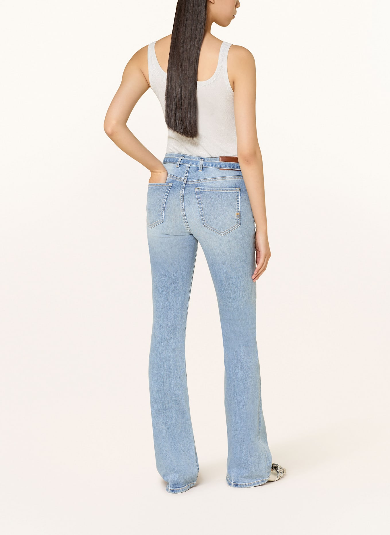 PINKO Knit top CHIMERA with glitter thread: SILVER