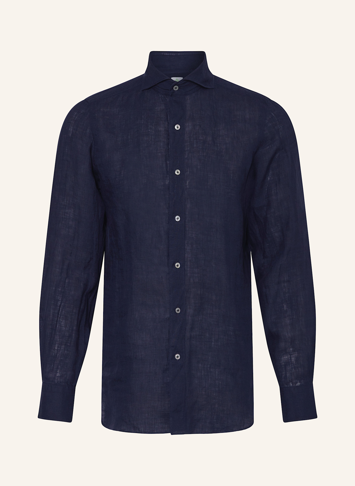 FINAMORE 1925 Leinenhemd TOKYO SERGIO Slim Fit: DUNKELBLAU