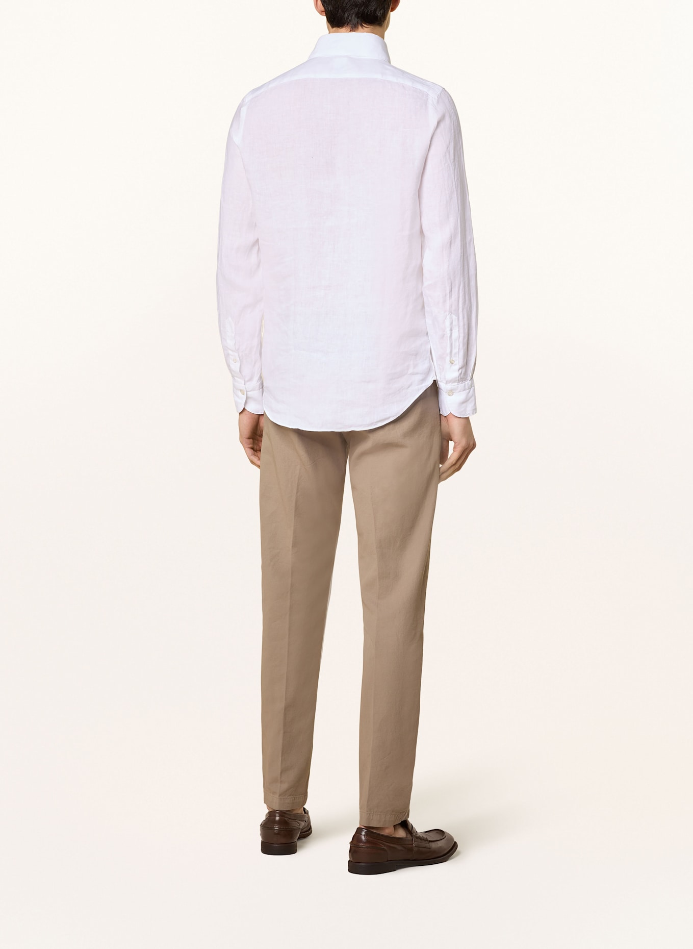 FINAMORE 1925 Linen shirt TOKYO SERGIO Slim Fit: WHITE