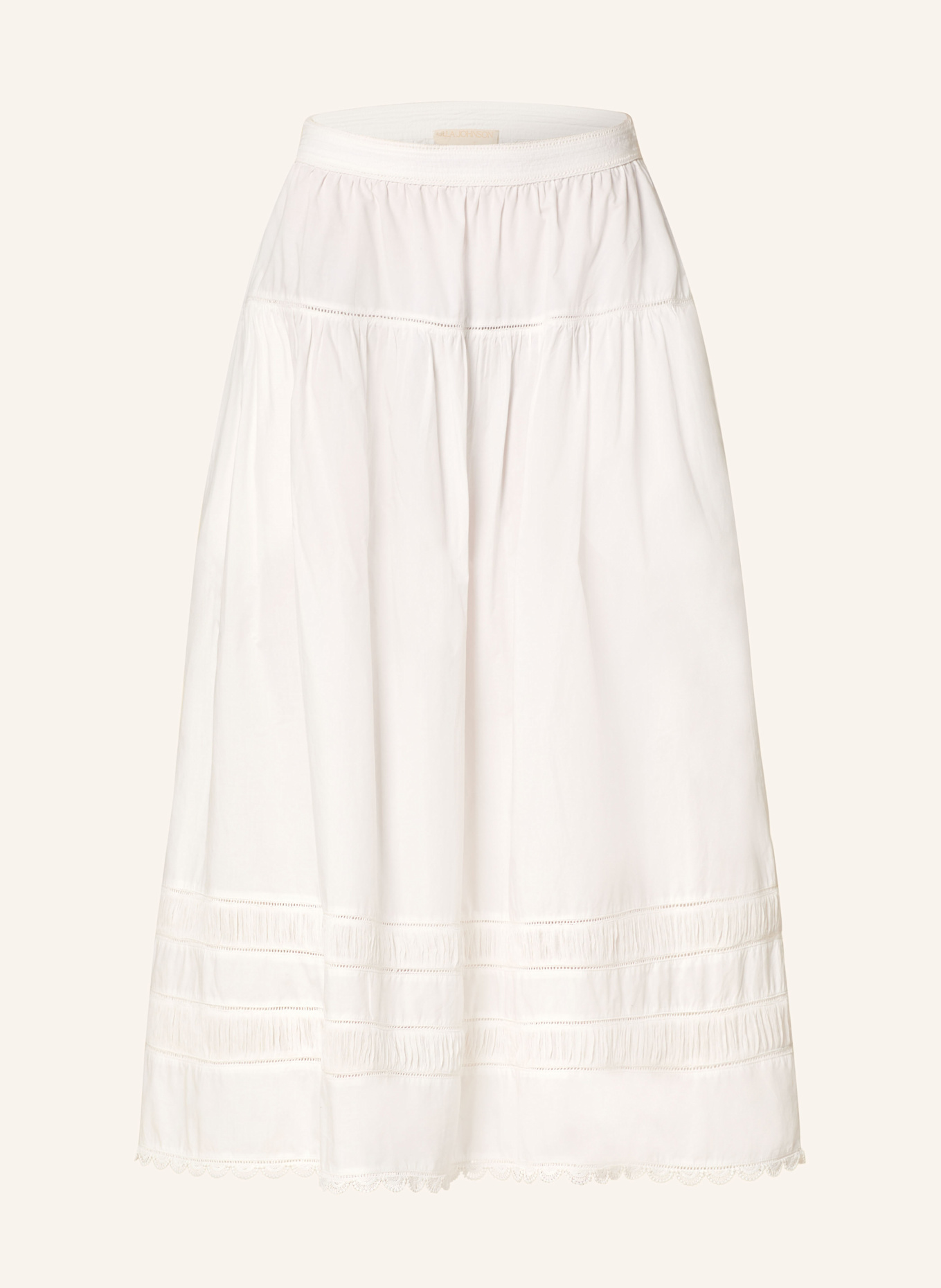ULLA JOHNSON Sukně HARLOW: BÍLÁ