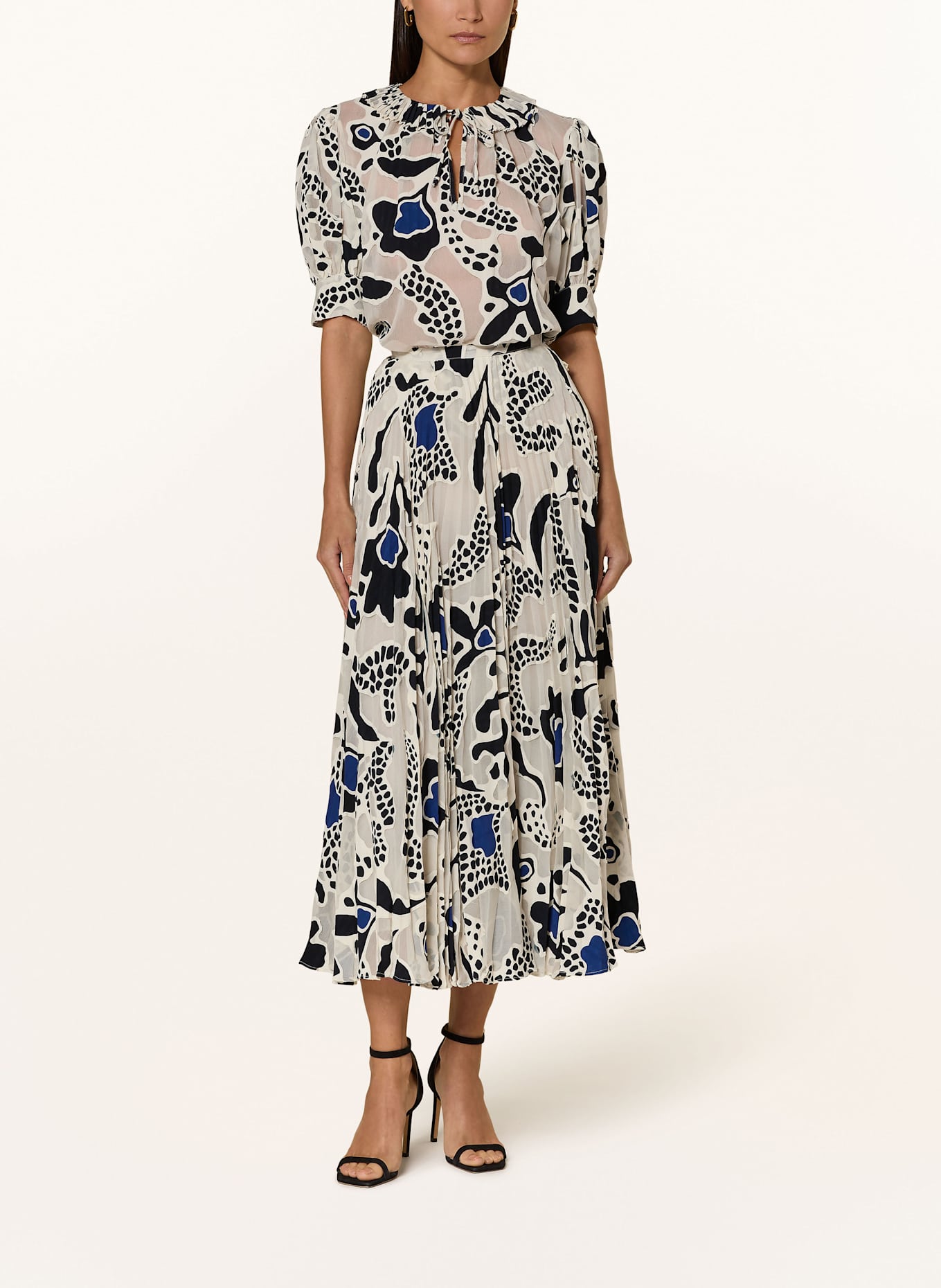 ULLA JOHNSON Halenka MARCELLA s volánky: KRÉMOVÁ / ČERNÁ / MODRÁ