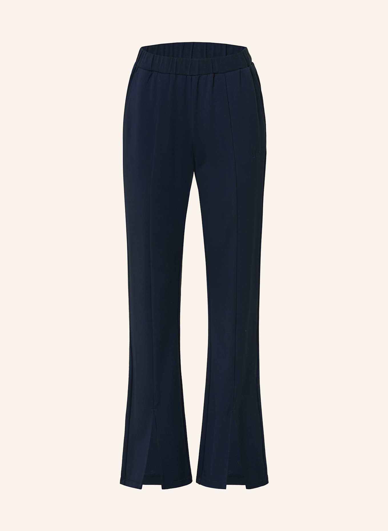 LIU JO Wide leg trousers made of jersey: DARK BLUE