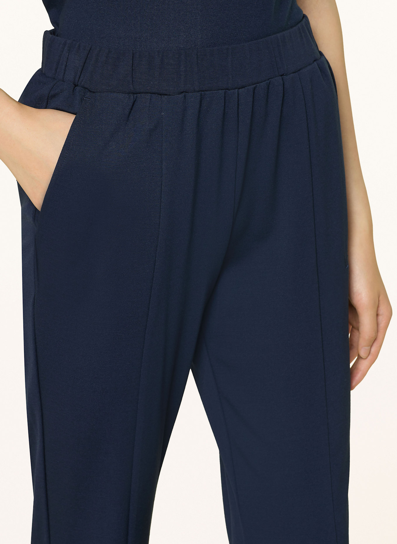 LIU JO Wide leg trousers made of jersey: DARK BLUE