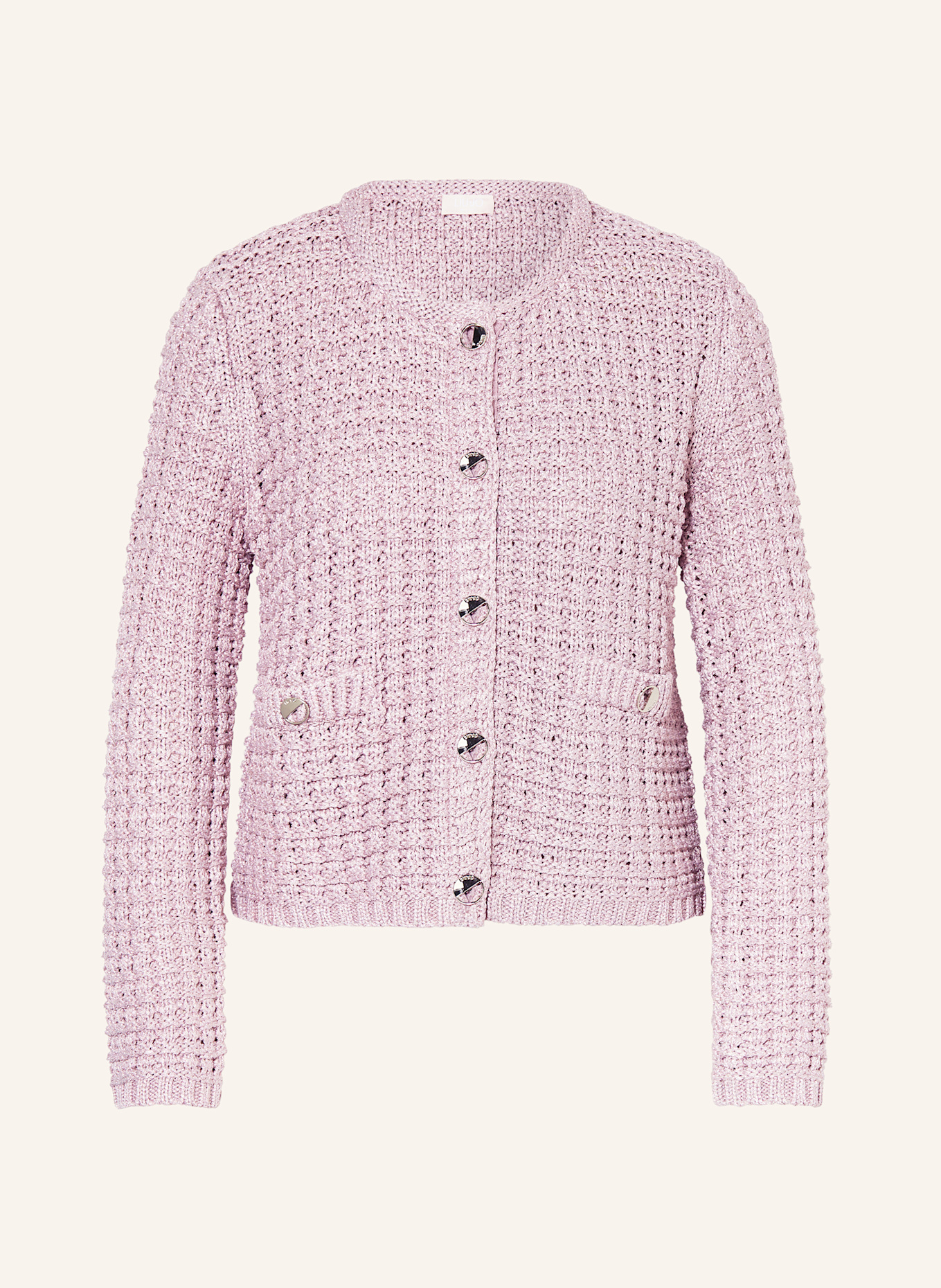 LIU JO Pletený kardigan s třpytivou přízí: RŮŽOVÁ