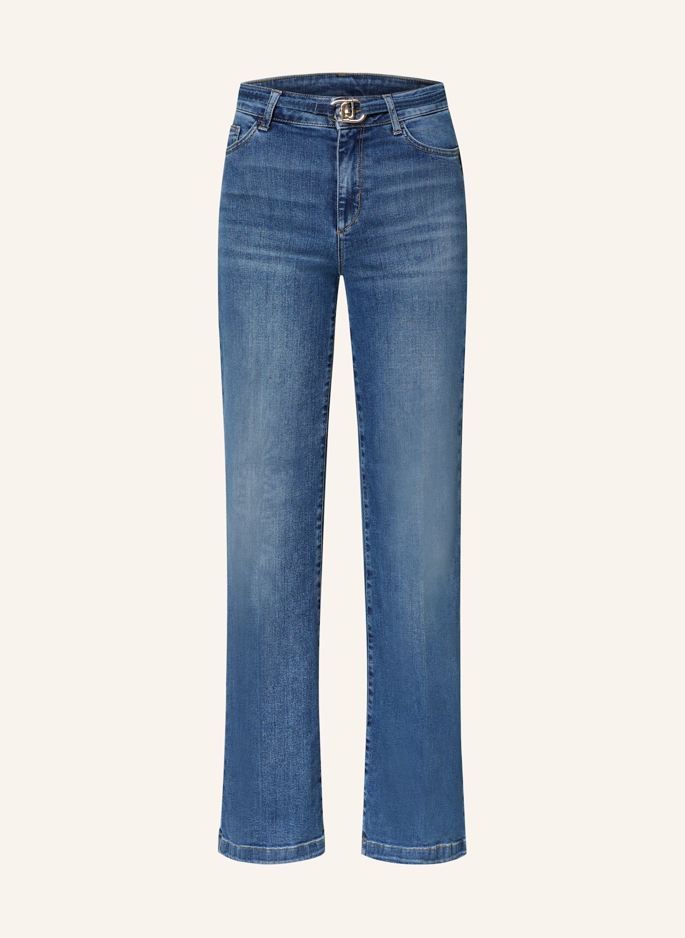 LIU JO Straight jeans: 7L899 Den.Blue bubble wash