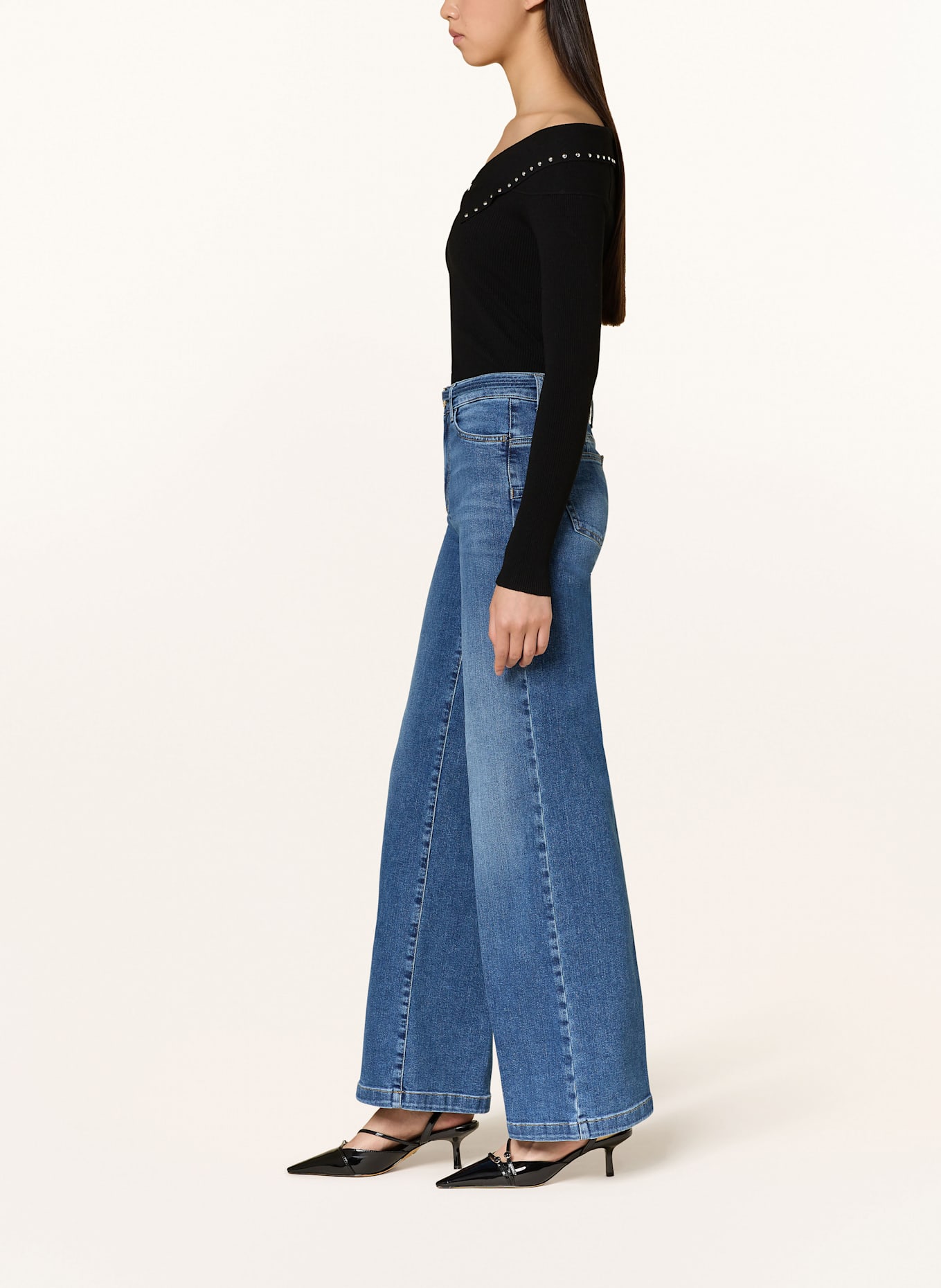 LIU JO Straight jeans: 7L899 Den.Blue bubble wash