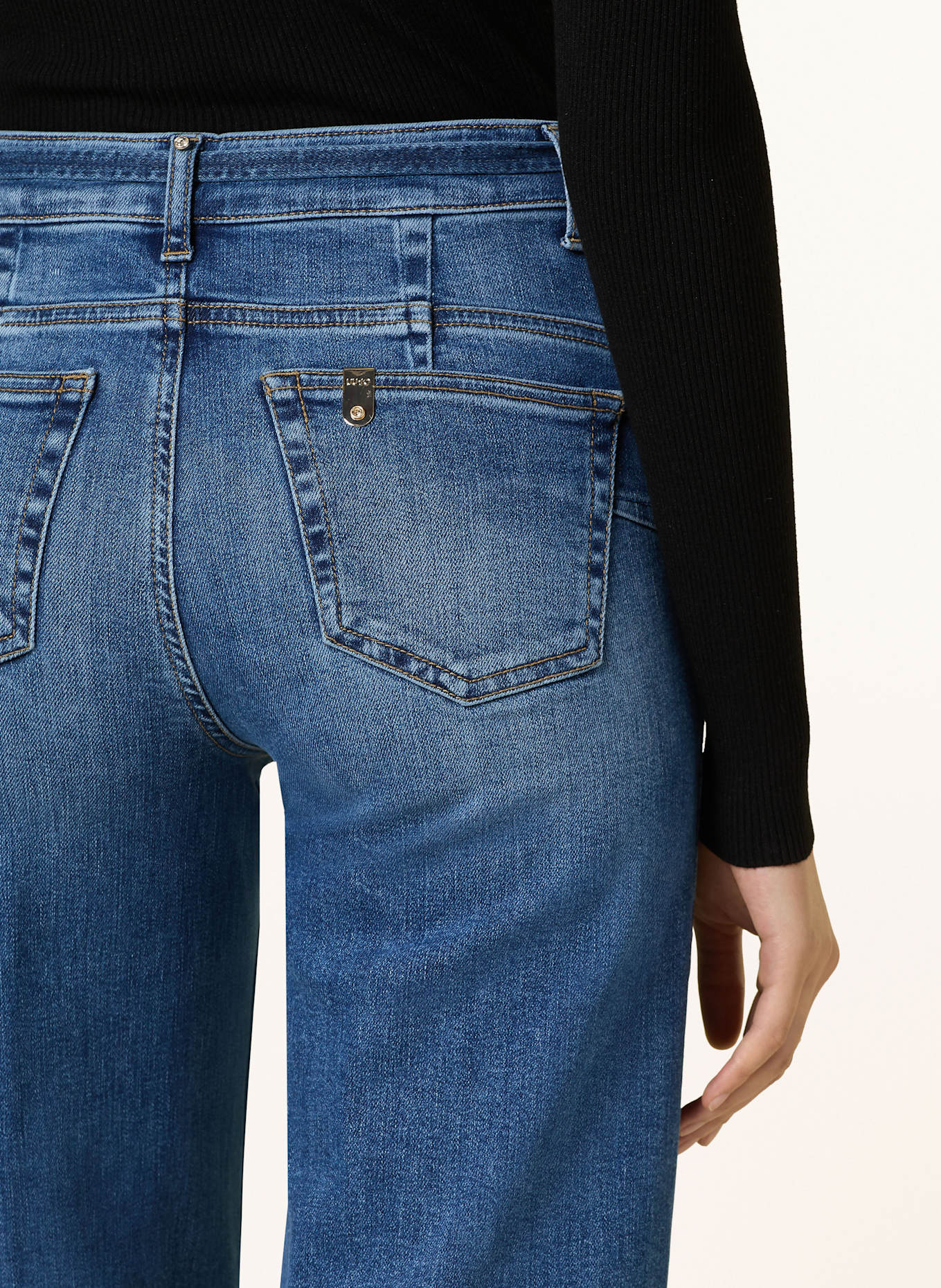 LIU JO Straight jeans: 7L899 Den.Blue bubble wash