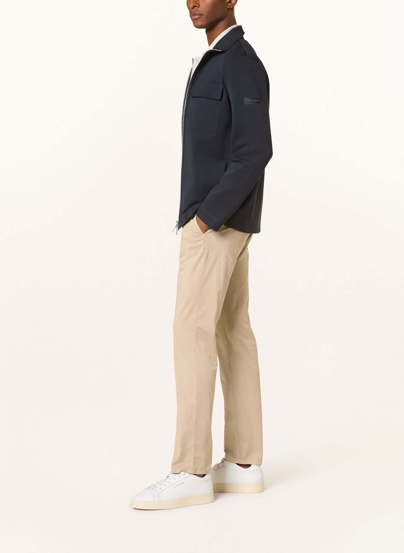 ALBERTO Chino kalhoty LOU Regular Fit: BÉŽOVÁ