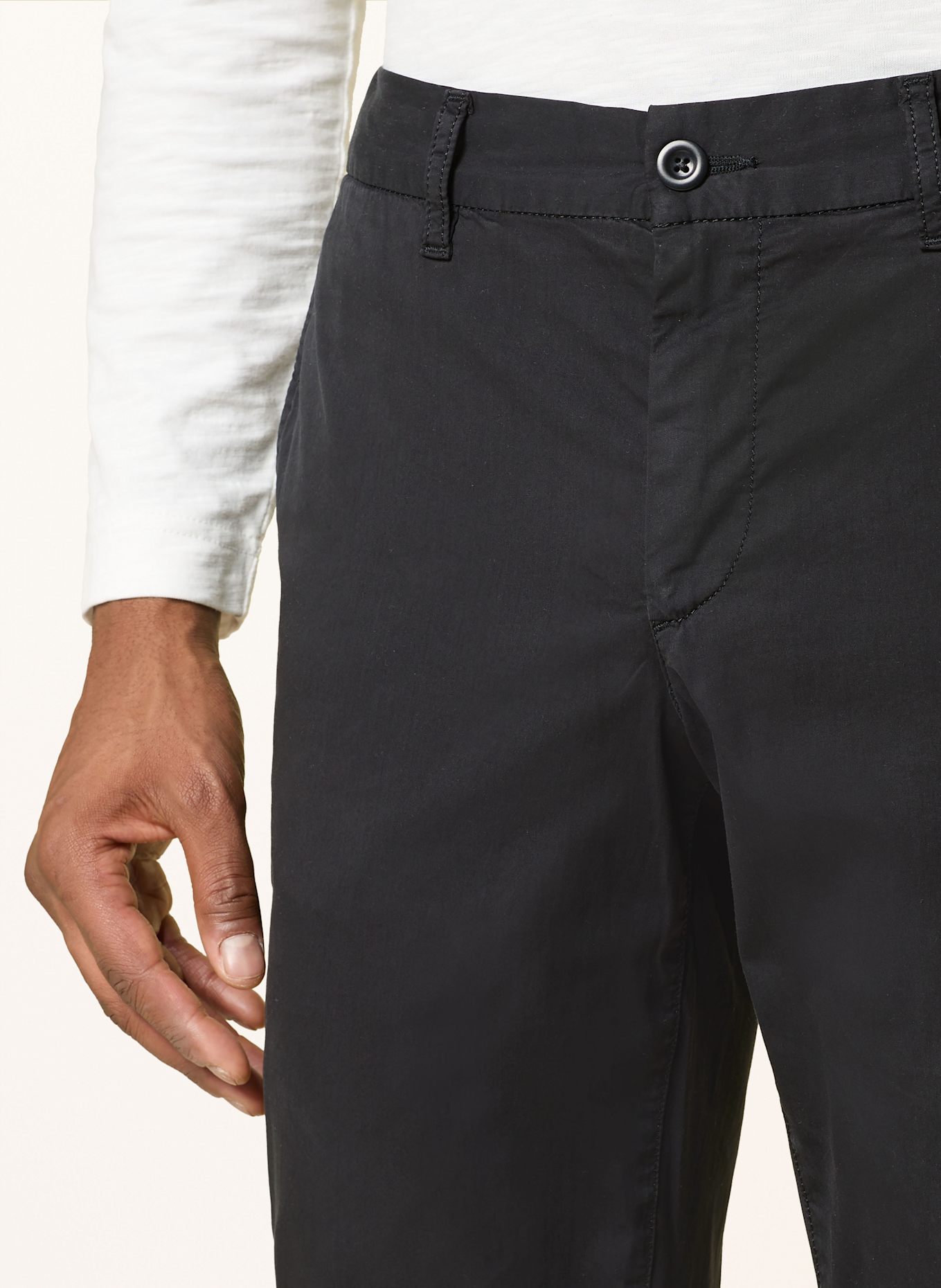 ALBERTO Chinosy LOU regular fit: CZARNY