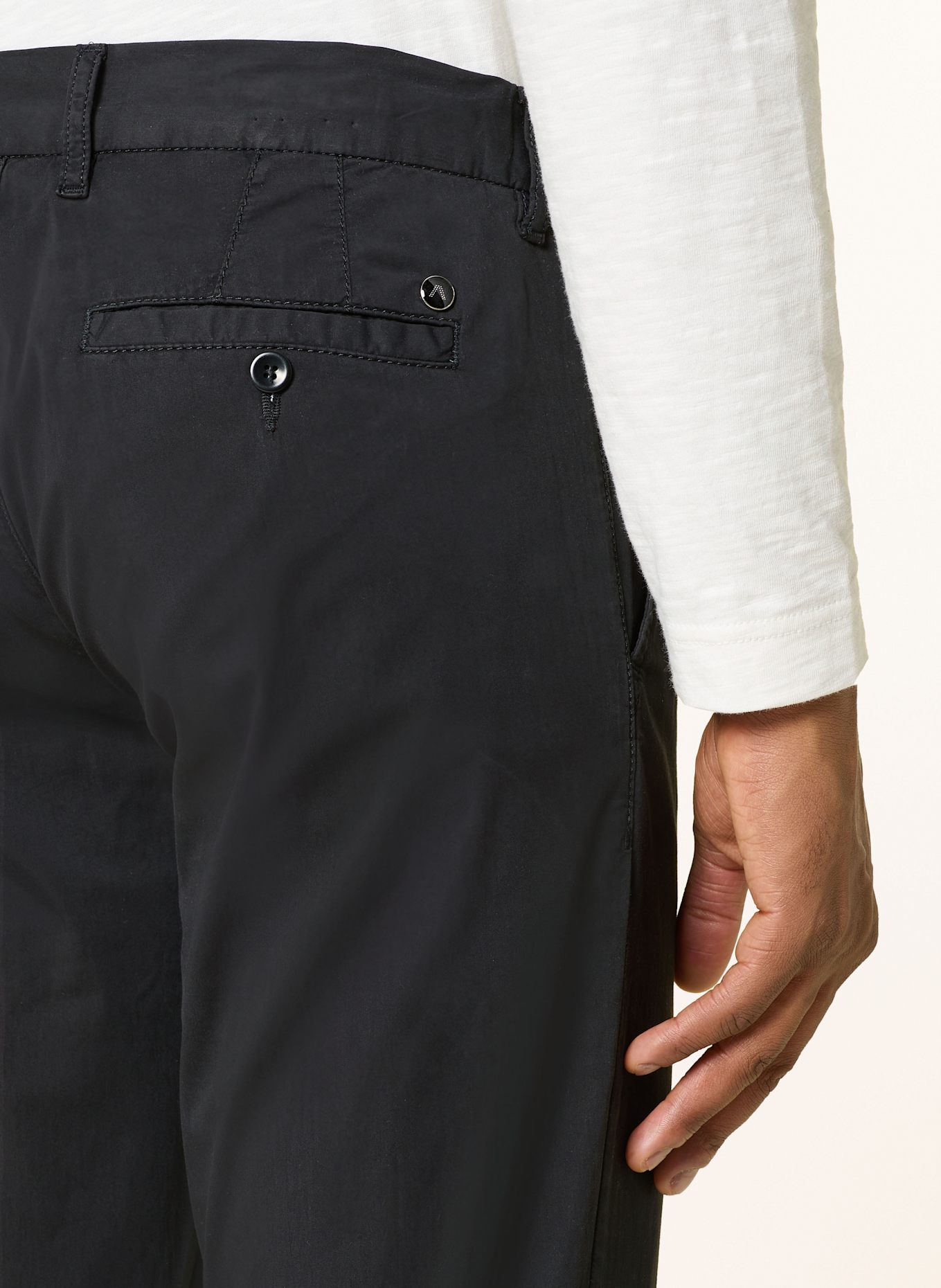 ALBERTO Chinosy LOU regular fit: CZARNY