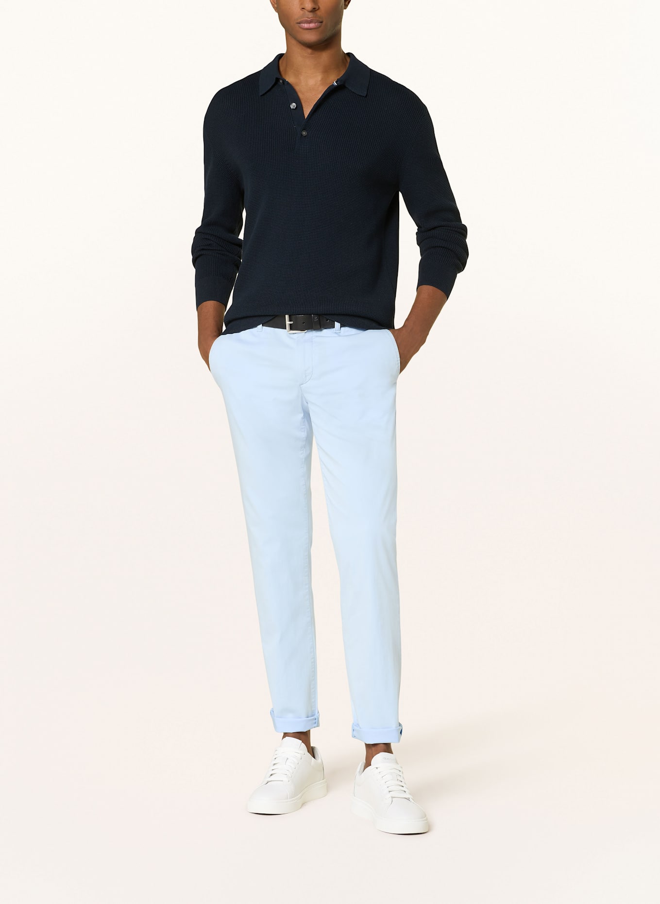 ALBERTO Chinosy LOU regular fit: JASNONIEBIESKI