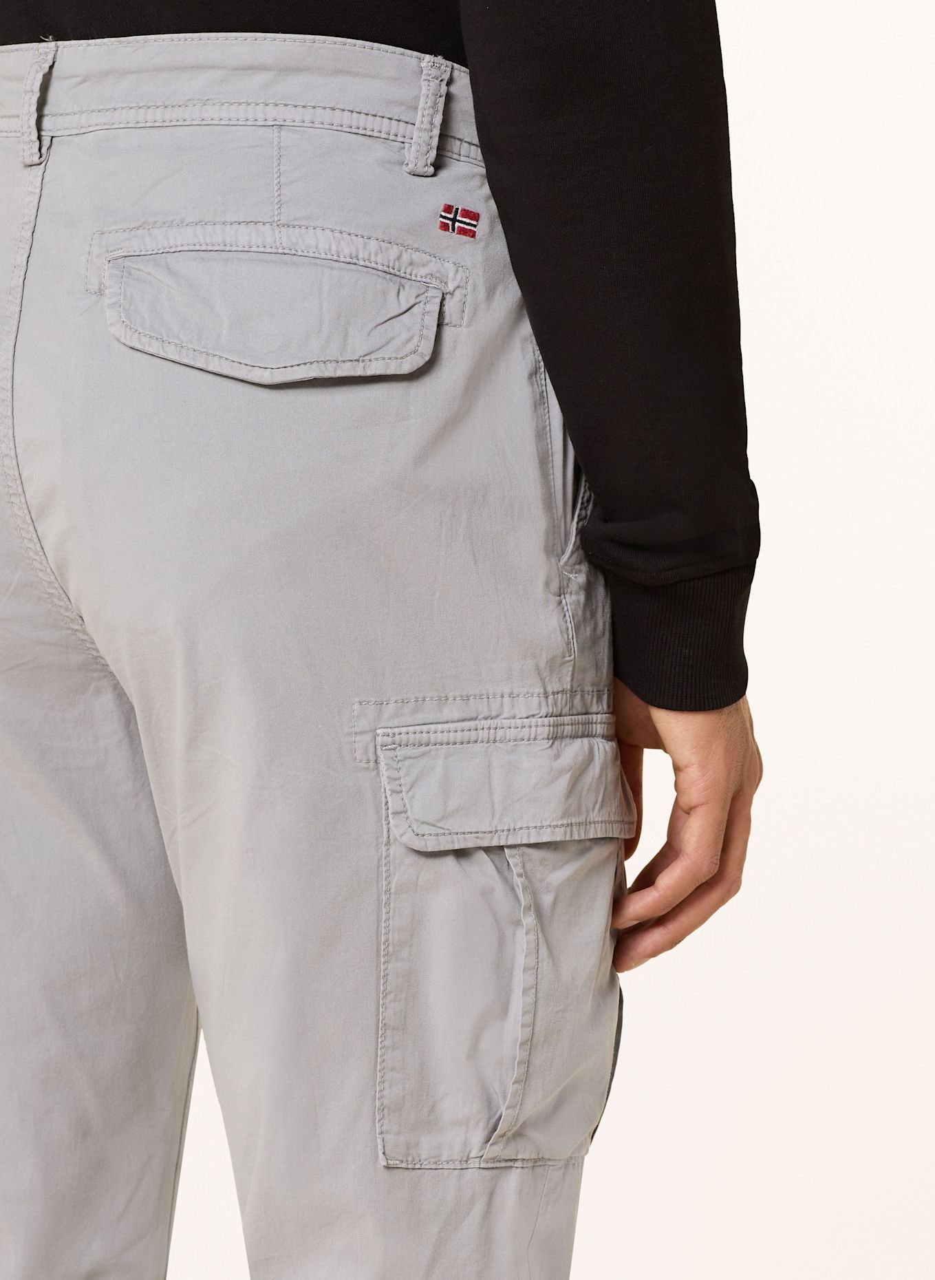 NAPAPIJRI YASUNI extra slim fit" cargo pants: LIGHT GRAY