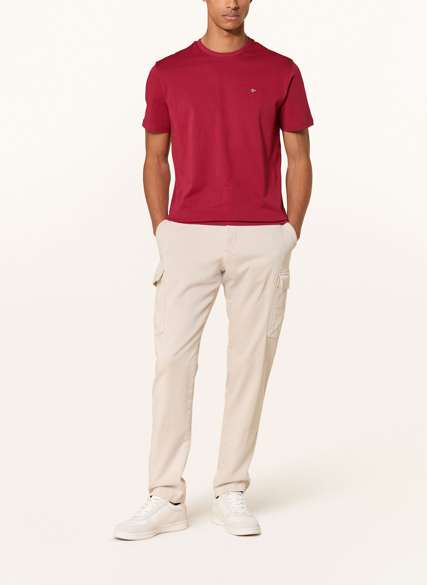 NAPAPIJRI T-shirt SALIS: DARK RED