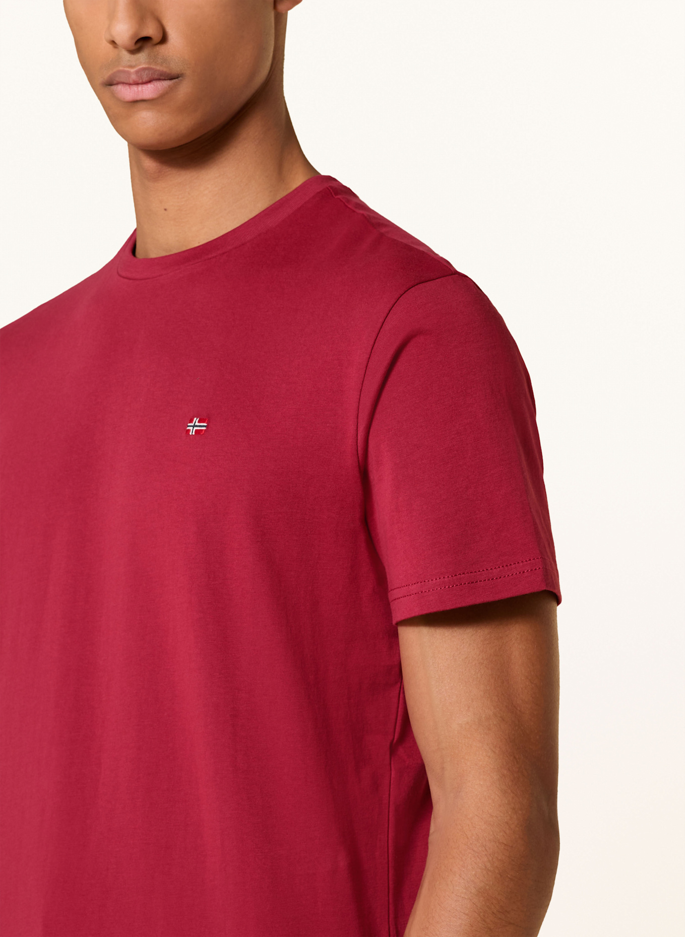 NAPAPIJRI T-shirt SALIS: DARK RED
