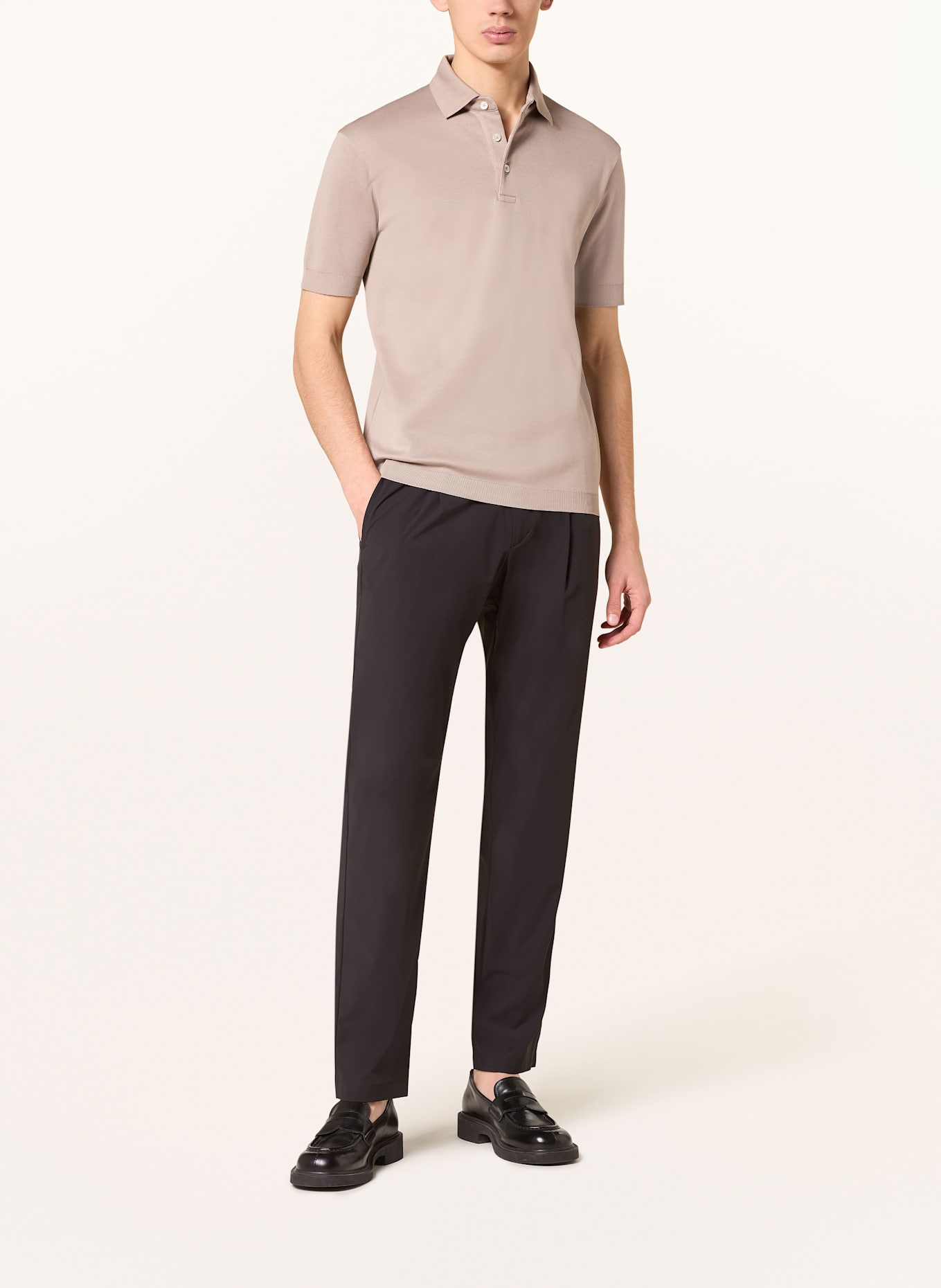 HERNO Jersey-Poloshirt: TAUPE